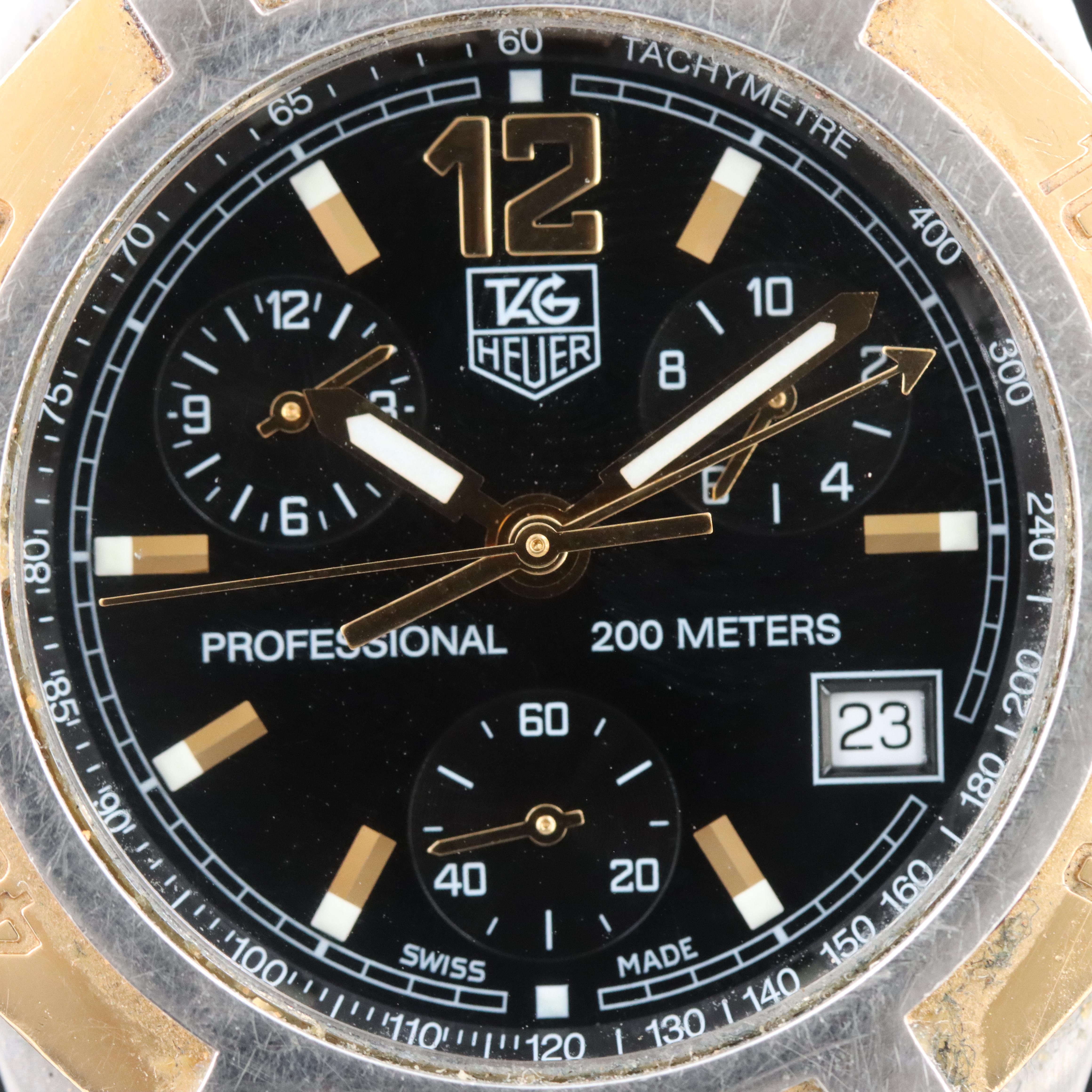 TAG Heuer 2000 Exclusive Chronograph ref.CN1152 18K Gold Steel Quartz Watch