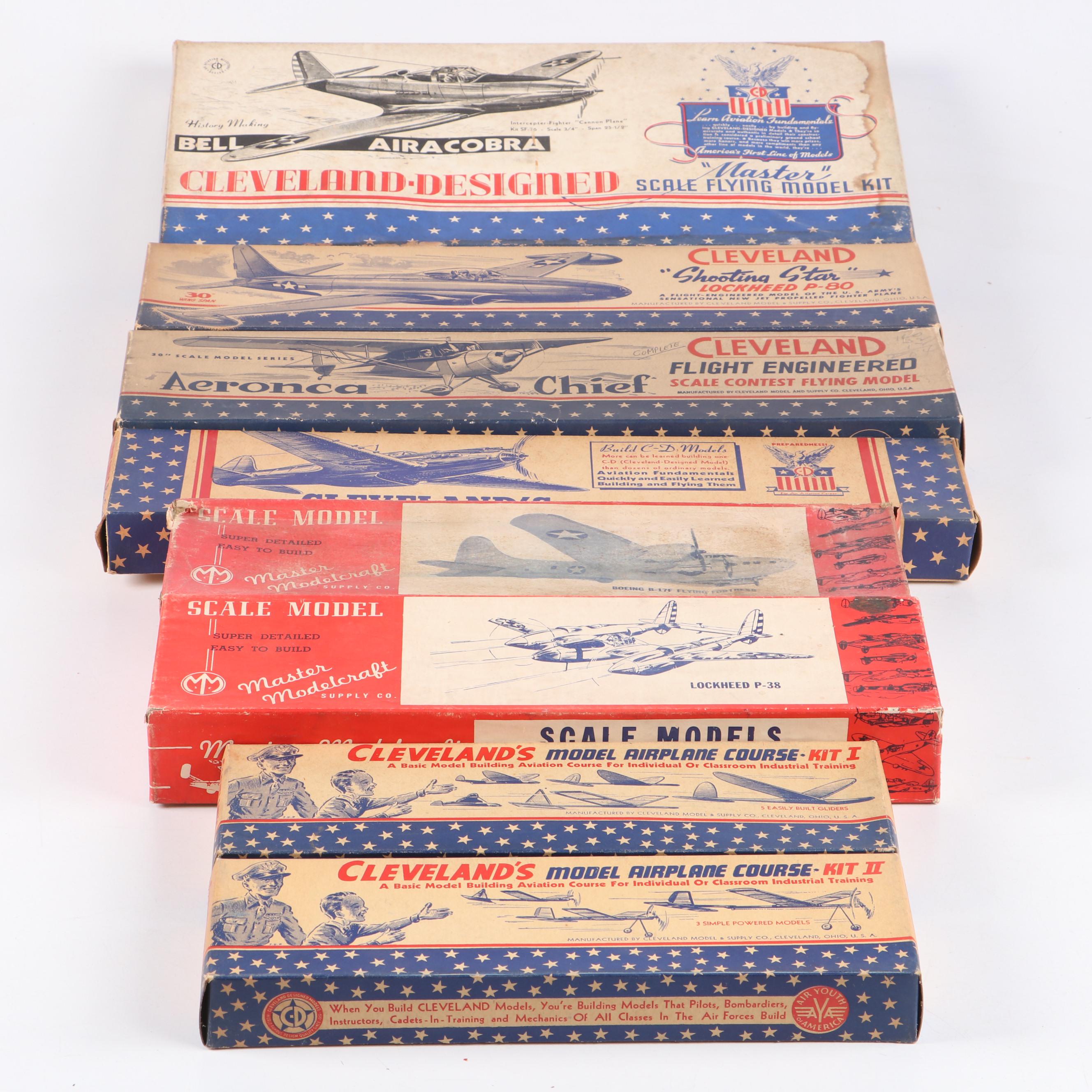 "Boeing B-17F Flying Fortress," "Lockheed P-38" and More Model Warplane Kits
