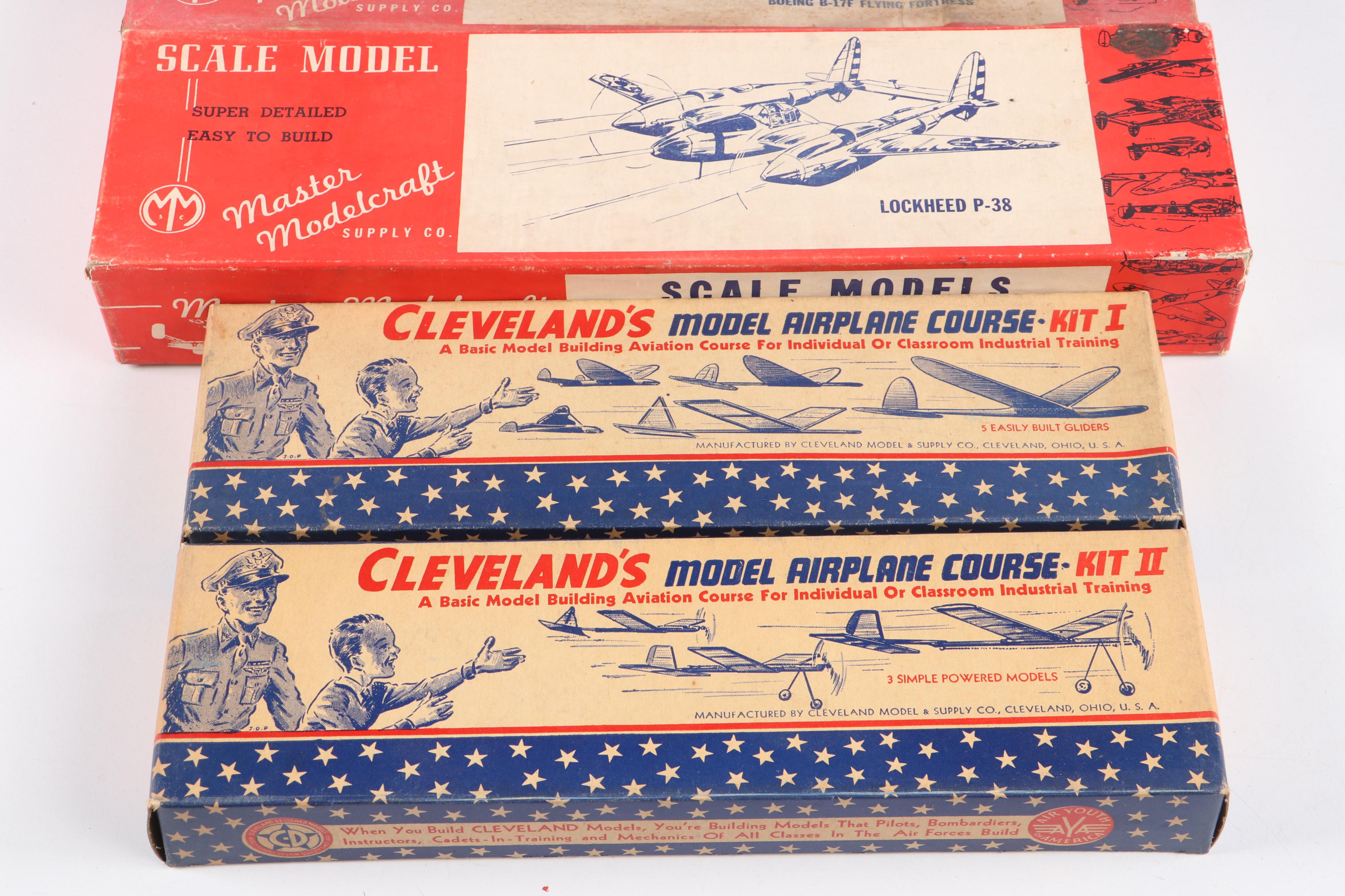 "Boeing B-17F Flying Fortress," "Lockheed P-38" and More Model Warplane Kits