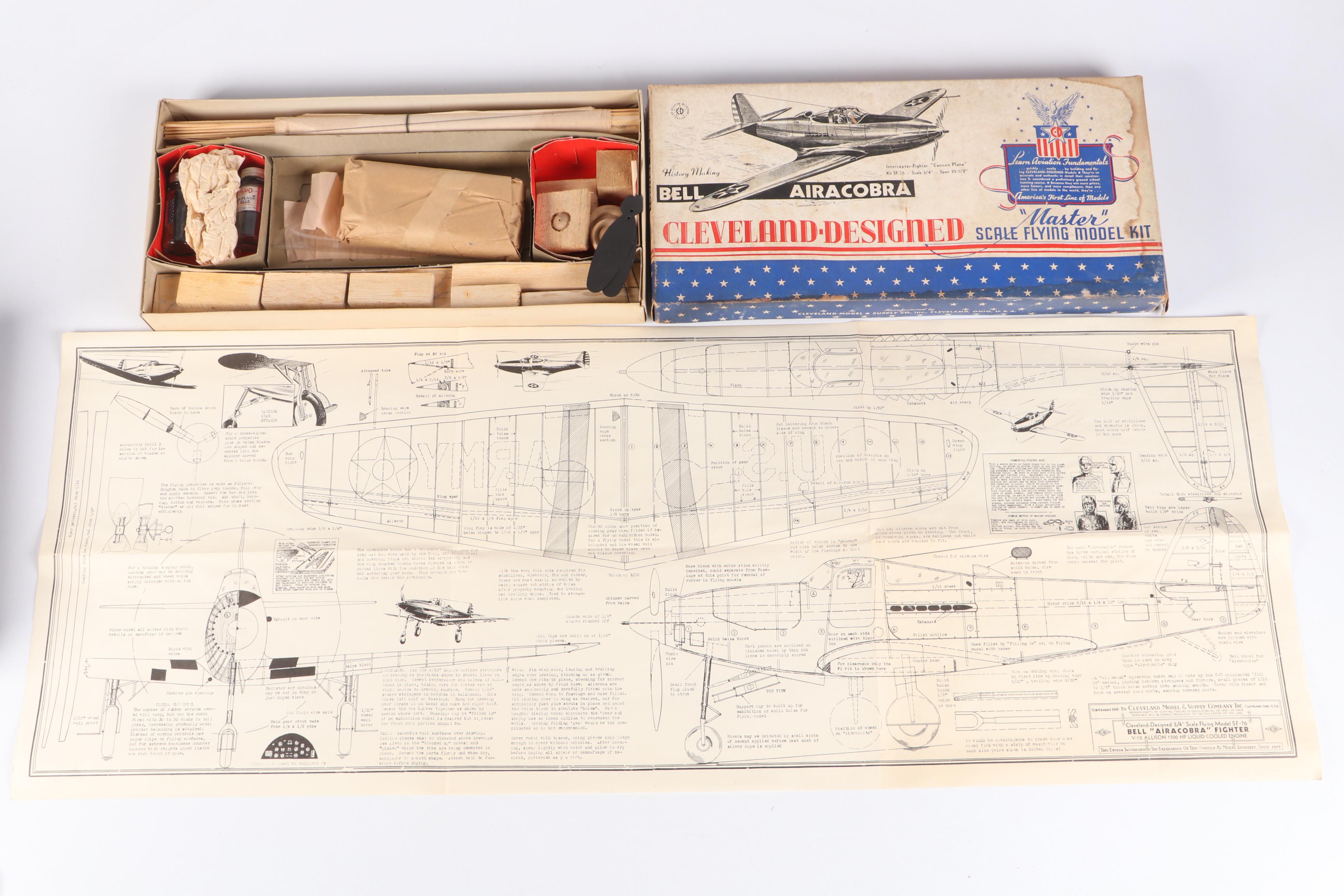 "Boeing B-17F Flying Fortress," "Lockheed P-38" and More Model Warplane Kits