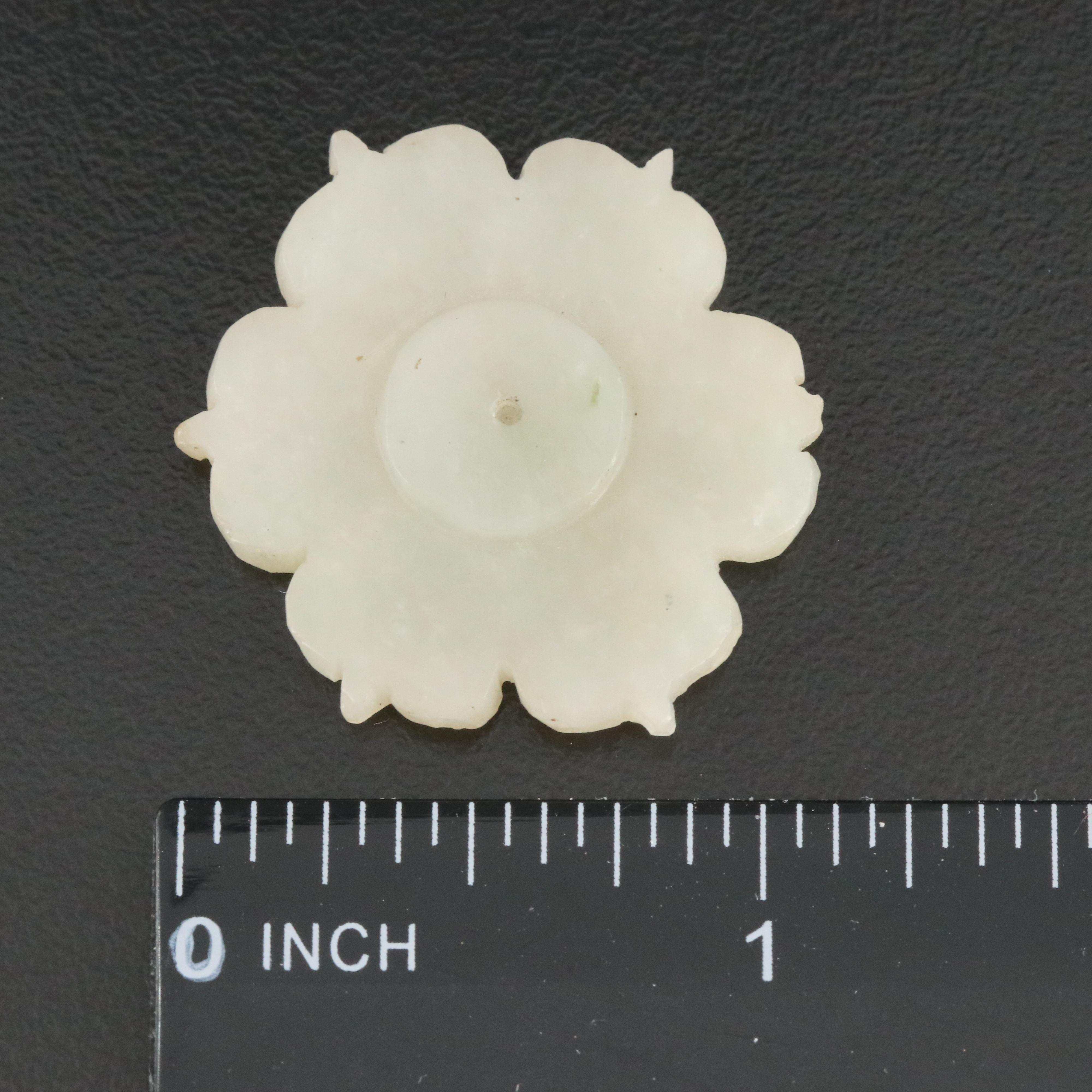 Antique Chinese Loose Carved Jade and Jadeite Pendants