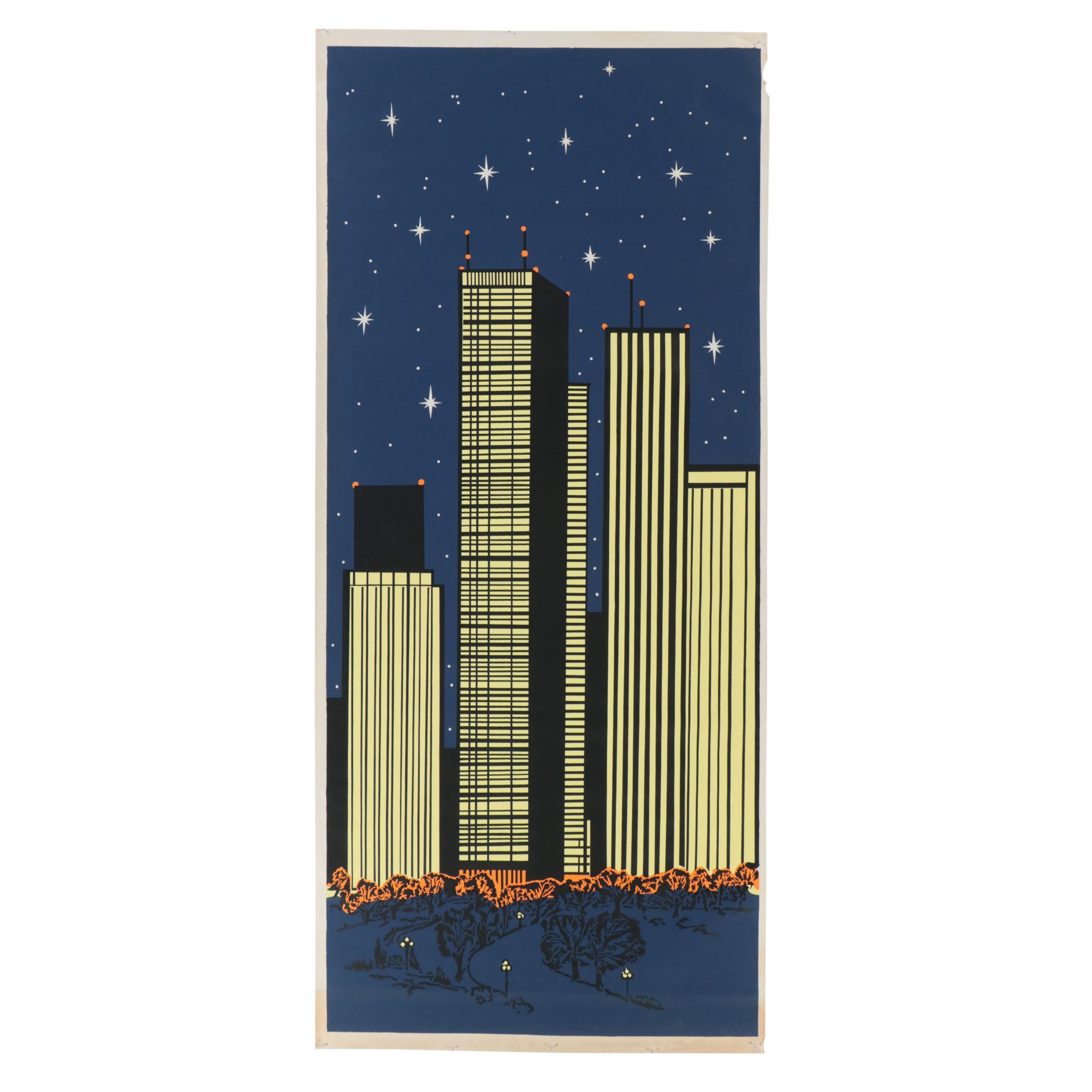 Large-Scale Serigraph Advertisement "200 Years of Freedom"