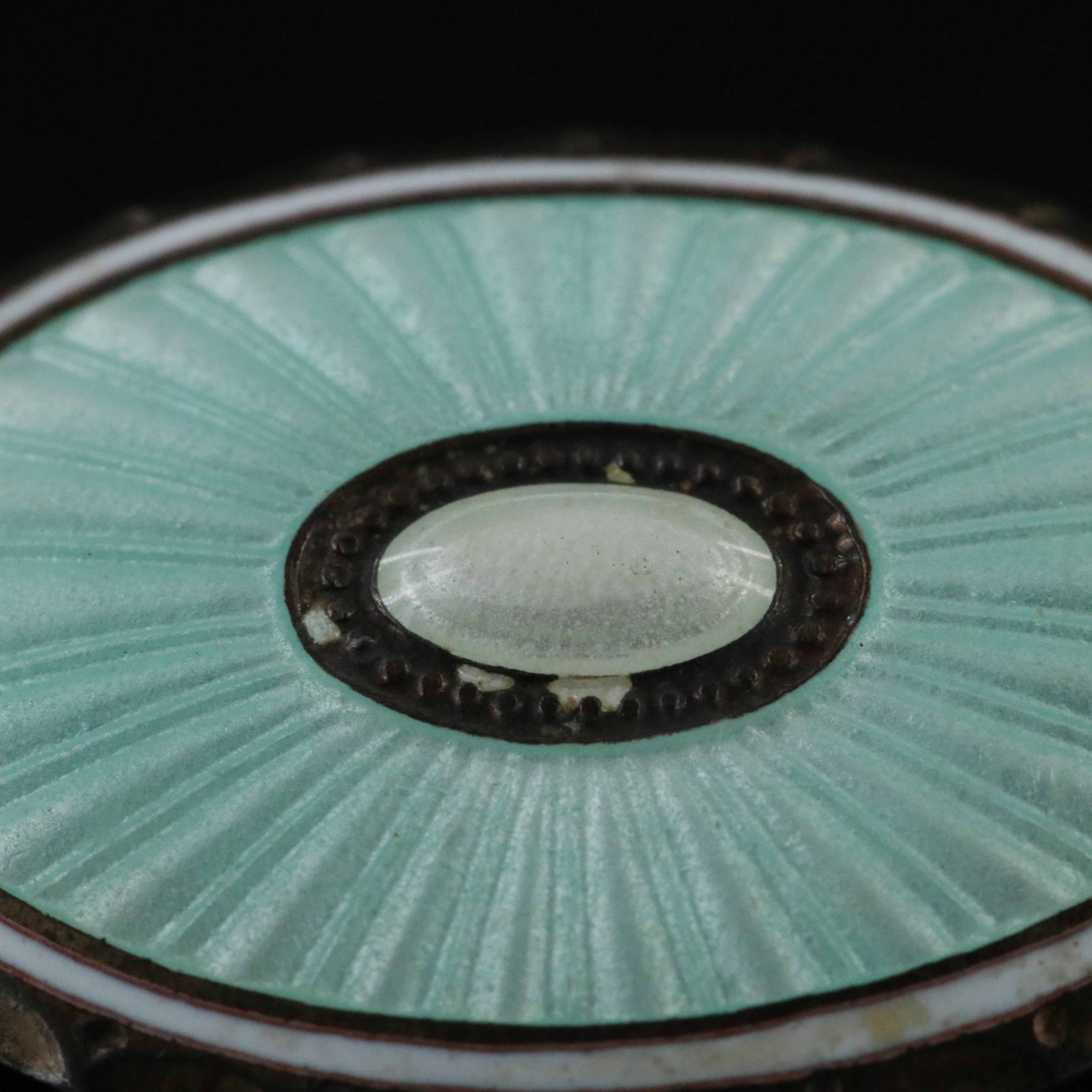 Sterling and 935 Silver Enamel Pins Featuring a David Andersen Owl