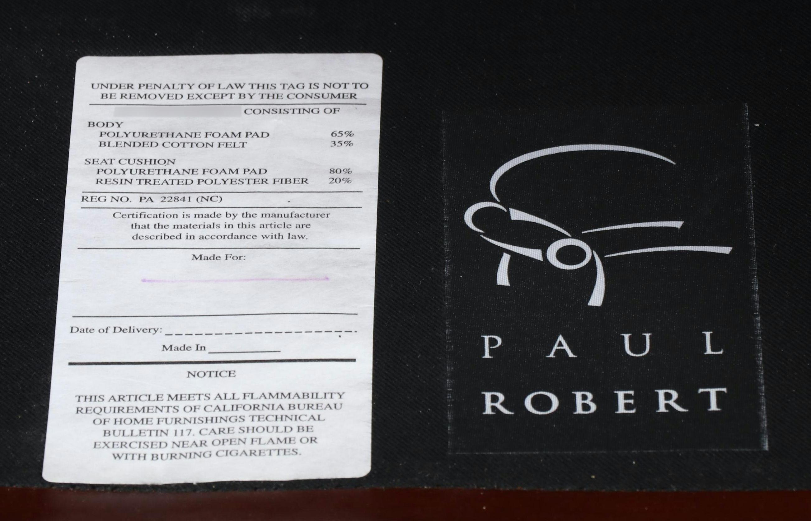 Paul Robert Leather Western Stitch Wingback Chair