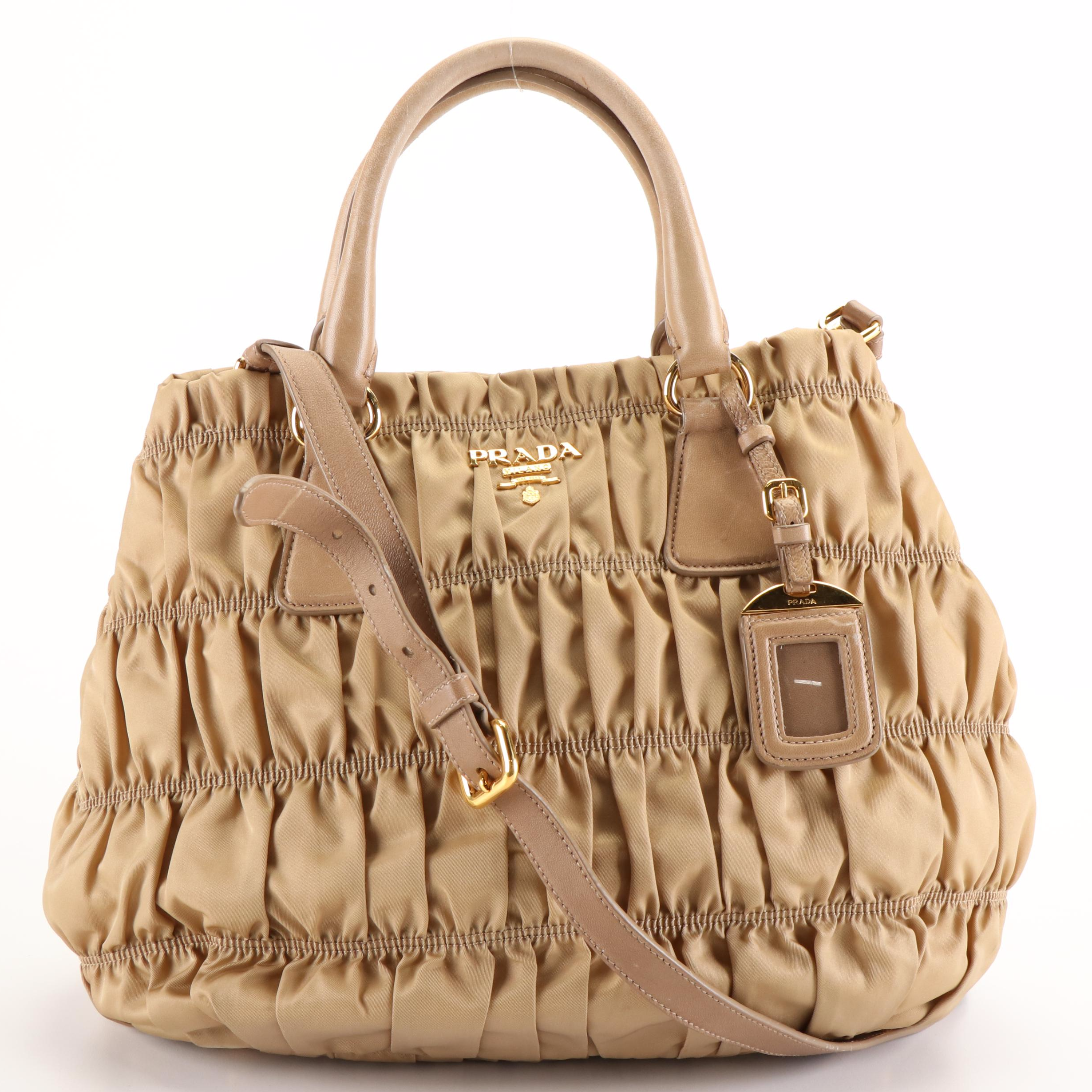 Prada Gaufre Satchel in Tessuto Nylon and Leather