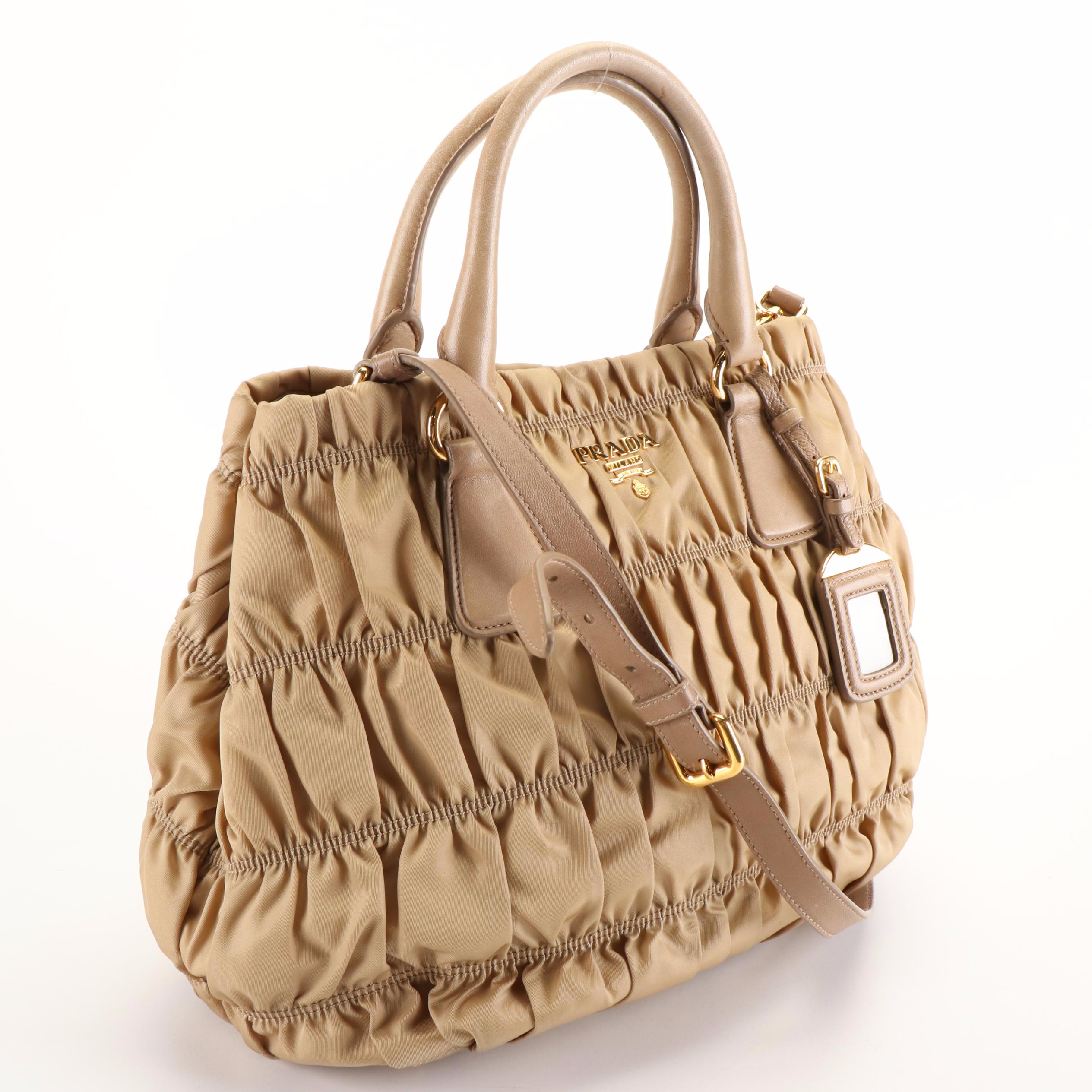 Prada Gaufre Satchel in Tessuto Nylon and Leather