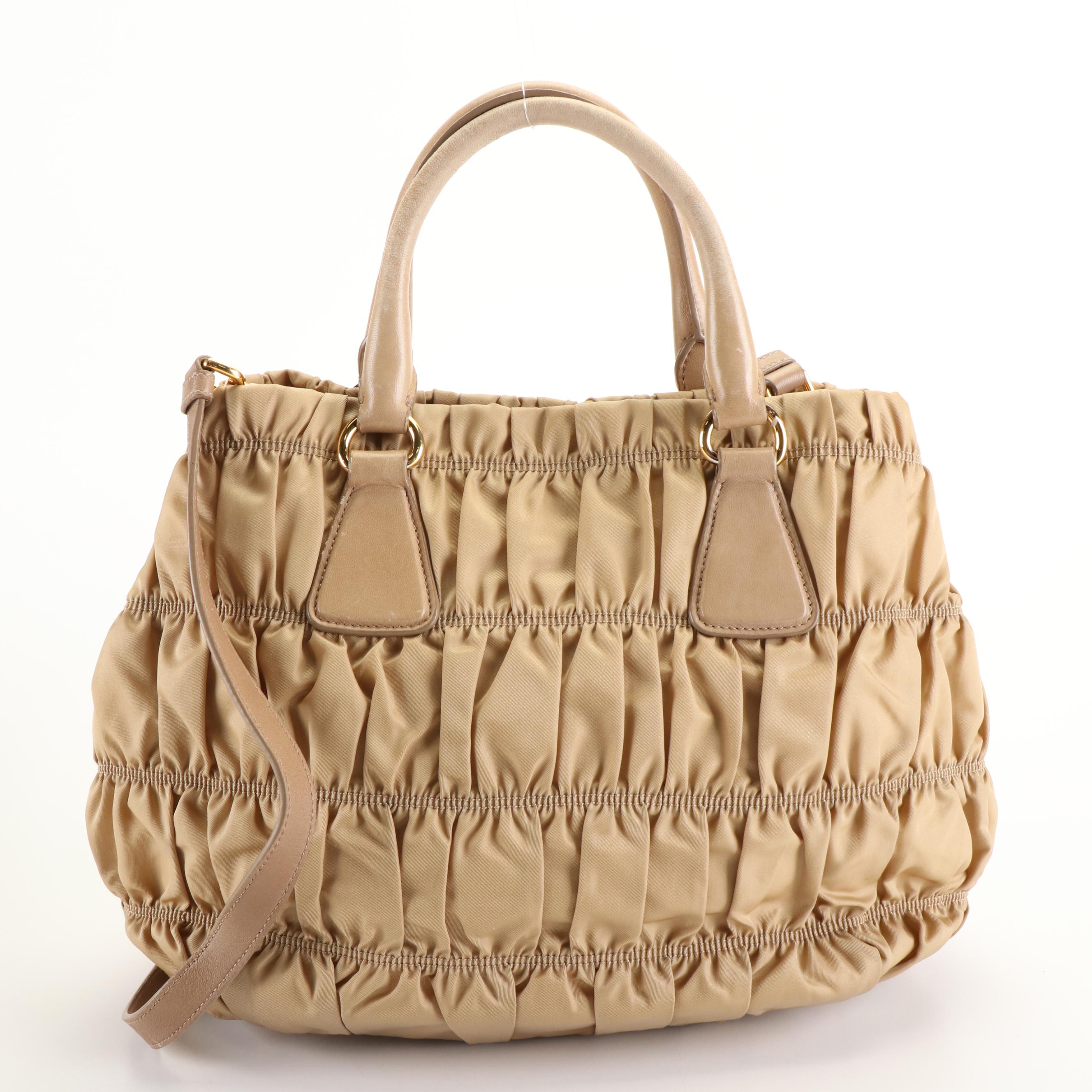 Prada Gaufre Satchel in Tessuto Nylon and Leather