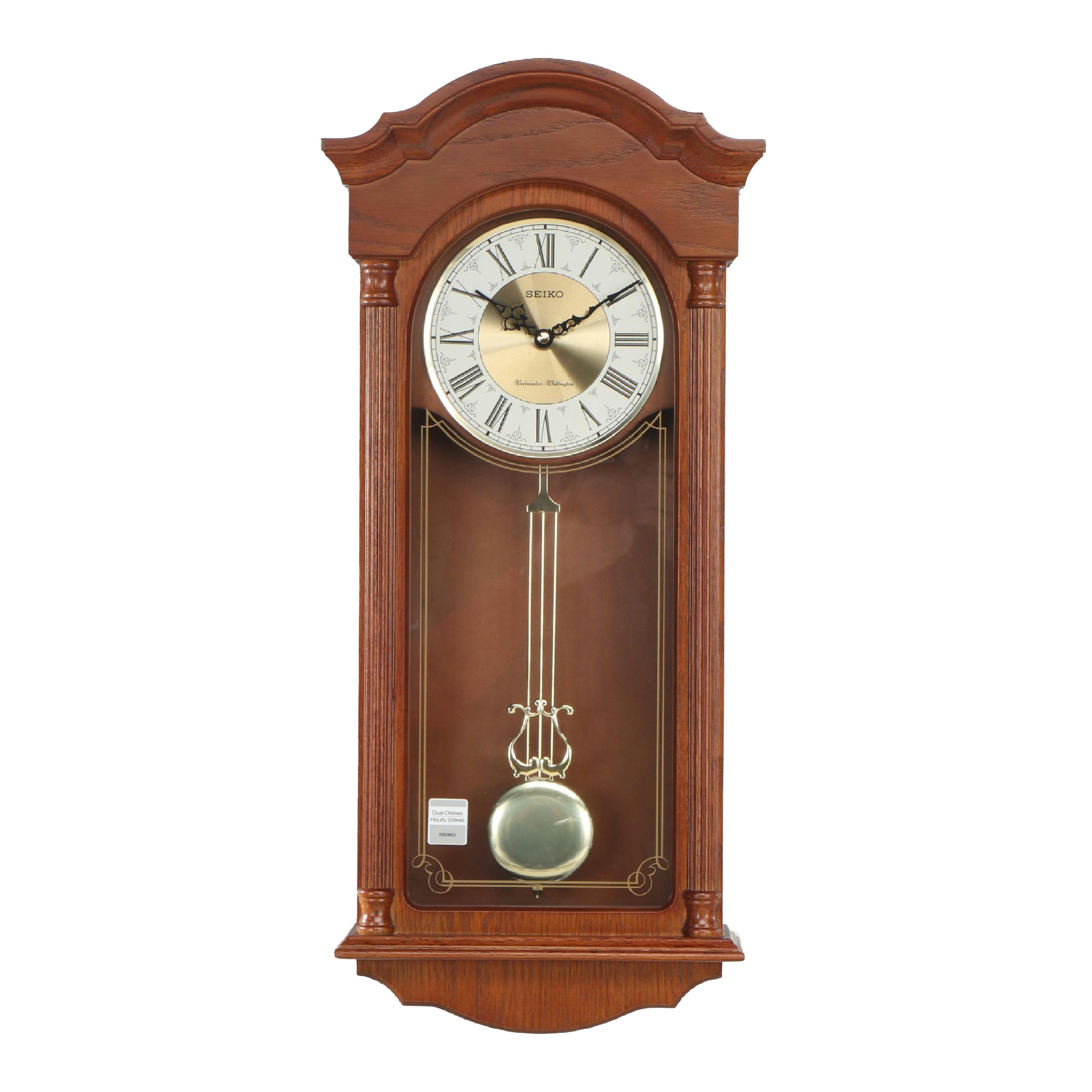 Seiko Wooden Case Regulator Style Wall Clock