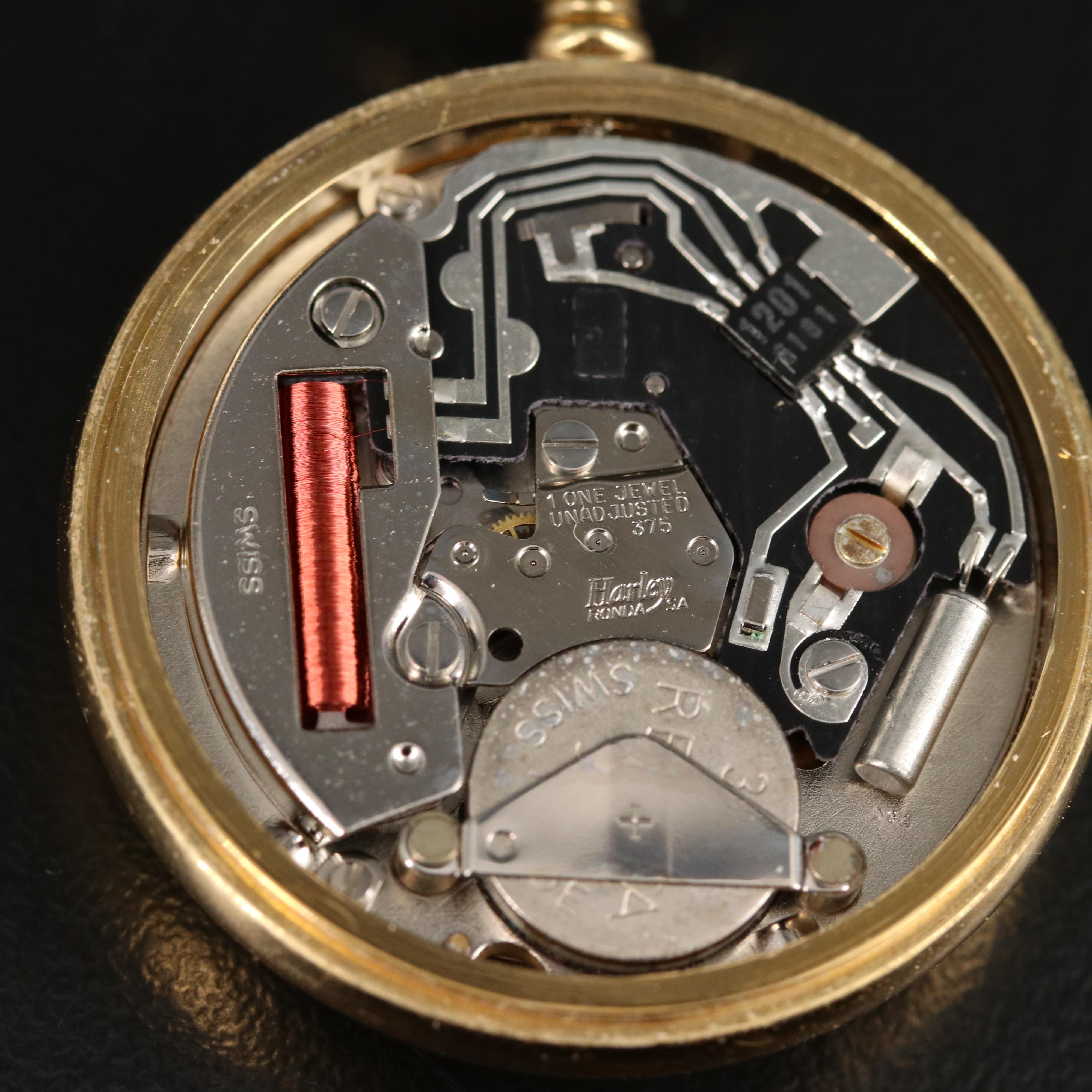 Cortebert Pendant Quartz Watch with 18K Gold Necklace