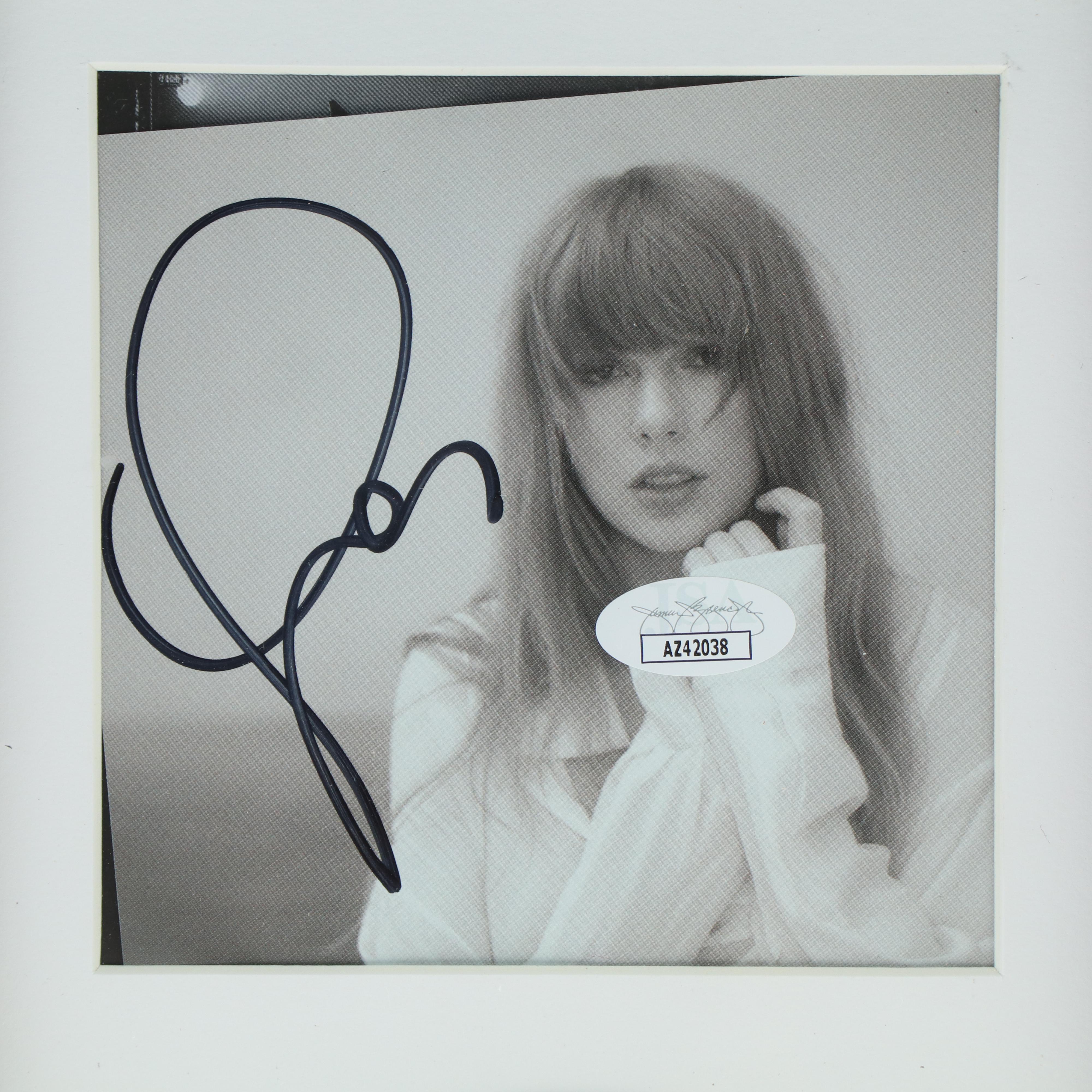 Taylor Swift Signed "The Tortured Poets Department" CD Card in Frame, JSA