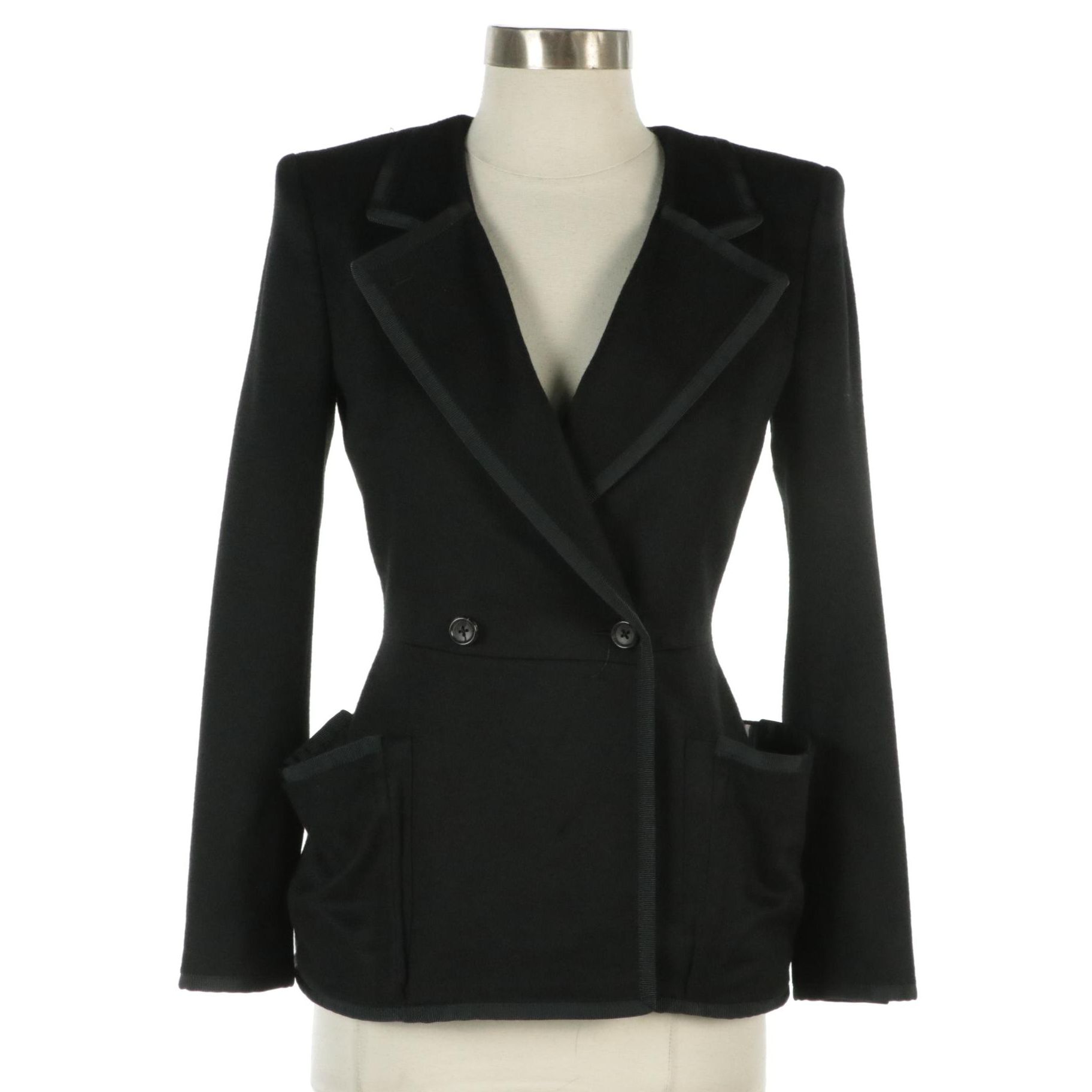 Thom Browne Double-Breasted Silk Lined Cashmere Blazer