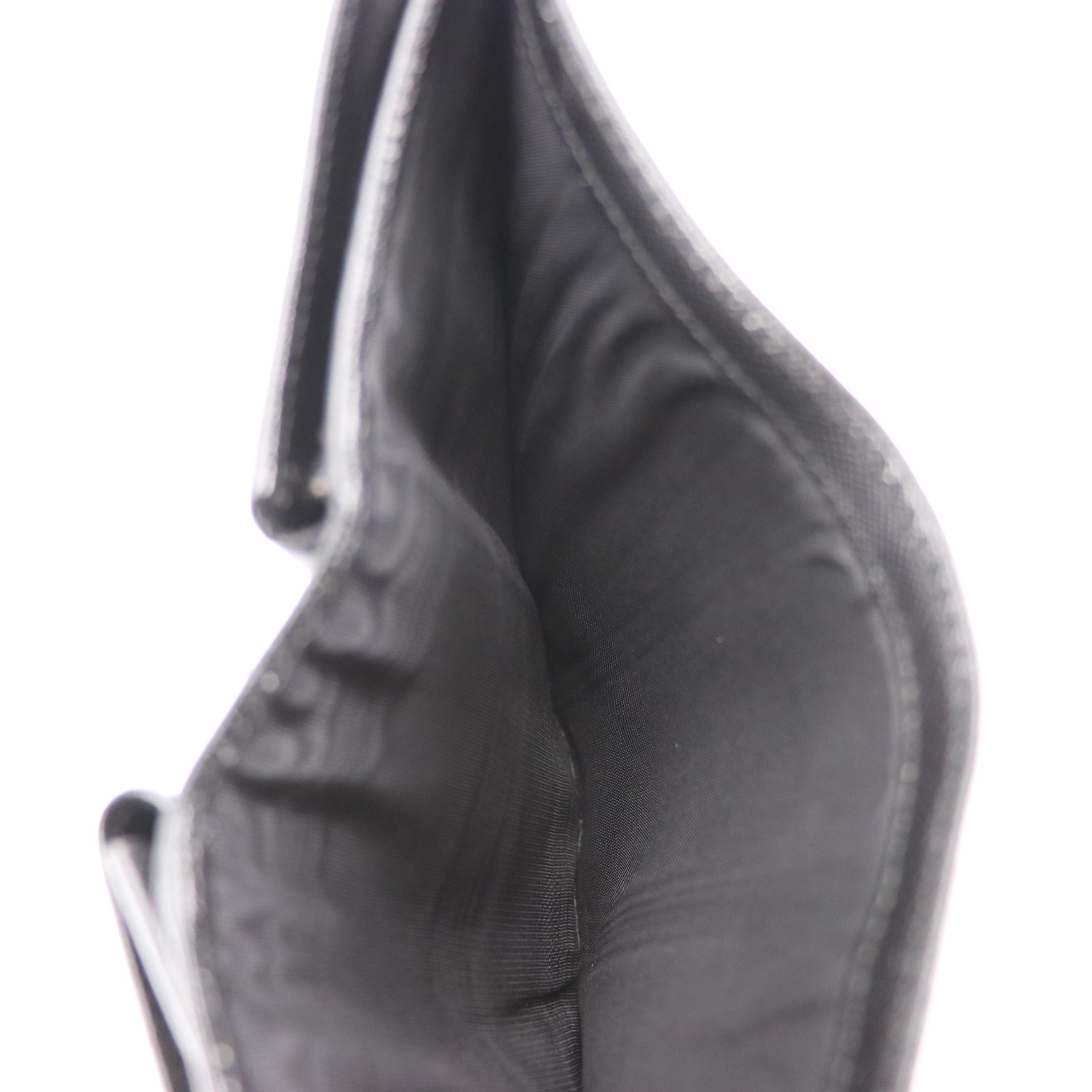 Prada Black Saffiano Leather Trifold Wallet