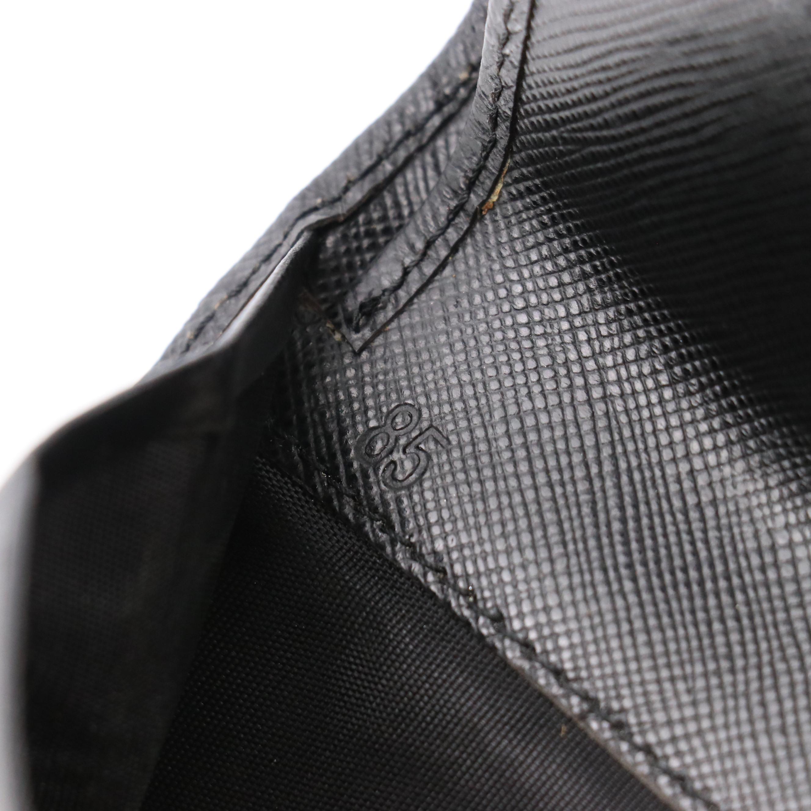 Prada Black Saffiano Leather Trifold Wallet