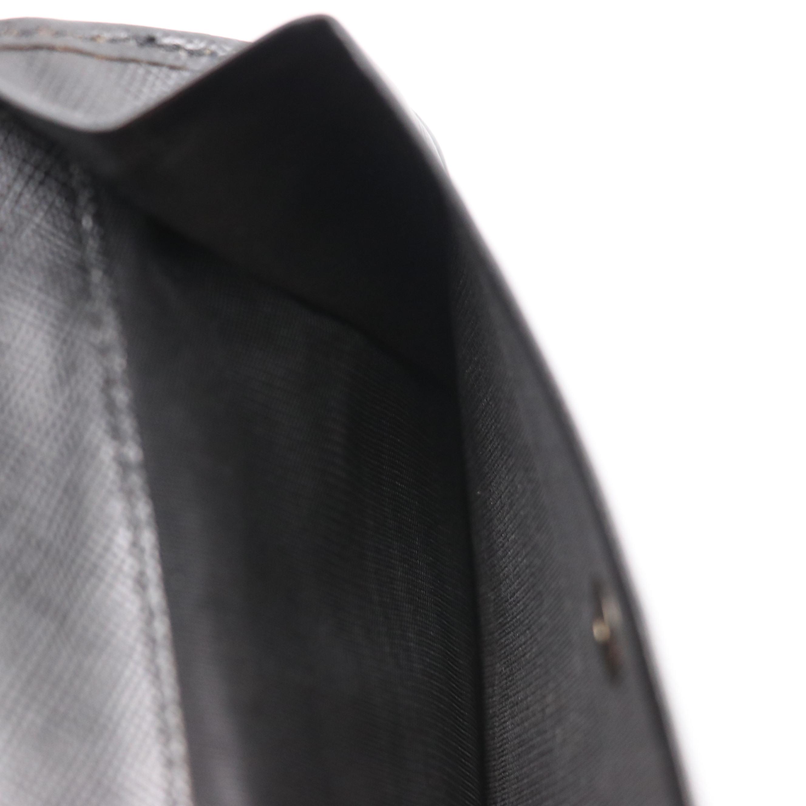 Prada Black Saffiano Leather Trifold Wallet