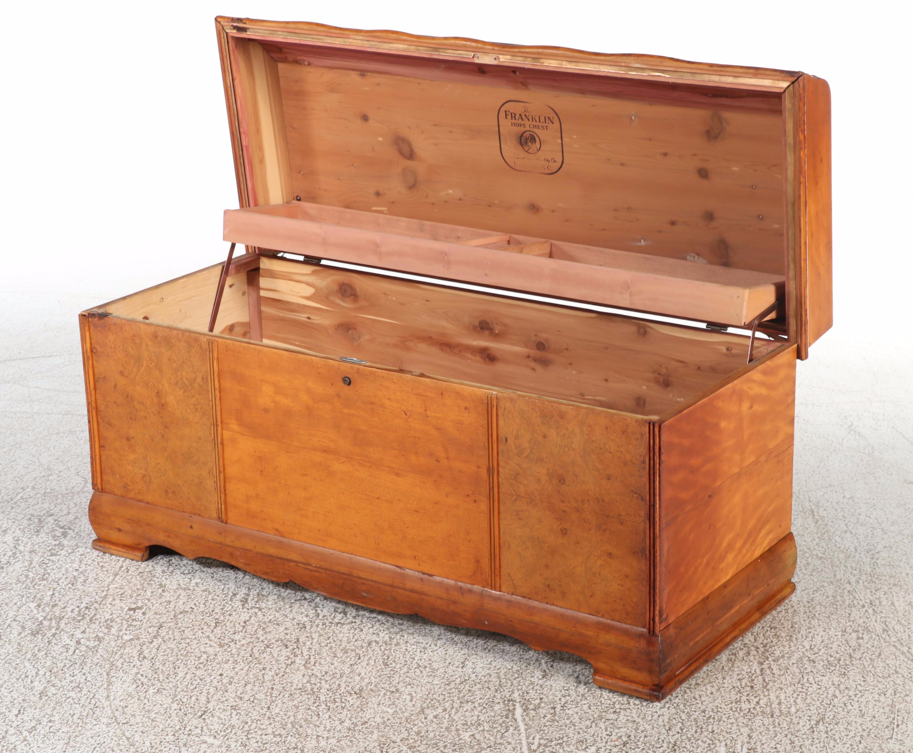 Franklin Shockey Co. Art Deco Style "The Franklin Hope Chest" Cedar-Lined Chest