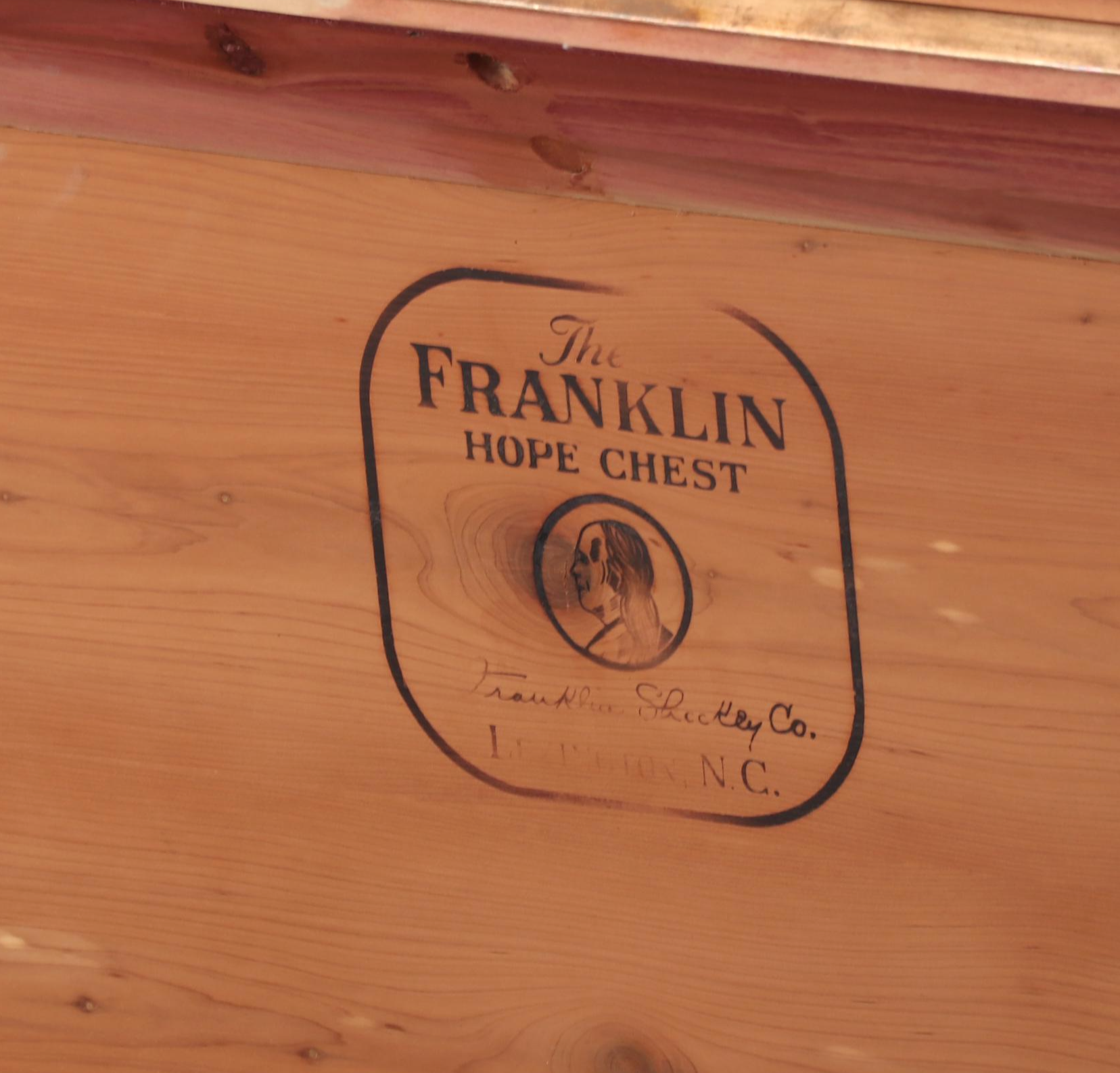 Franklin Shockey Co. Art Deco Style "The Franklin Hope Chest" Cedar-Lined Chest