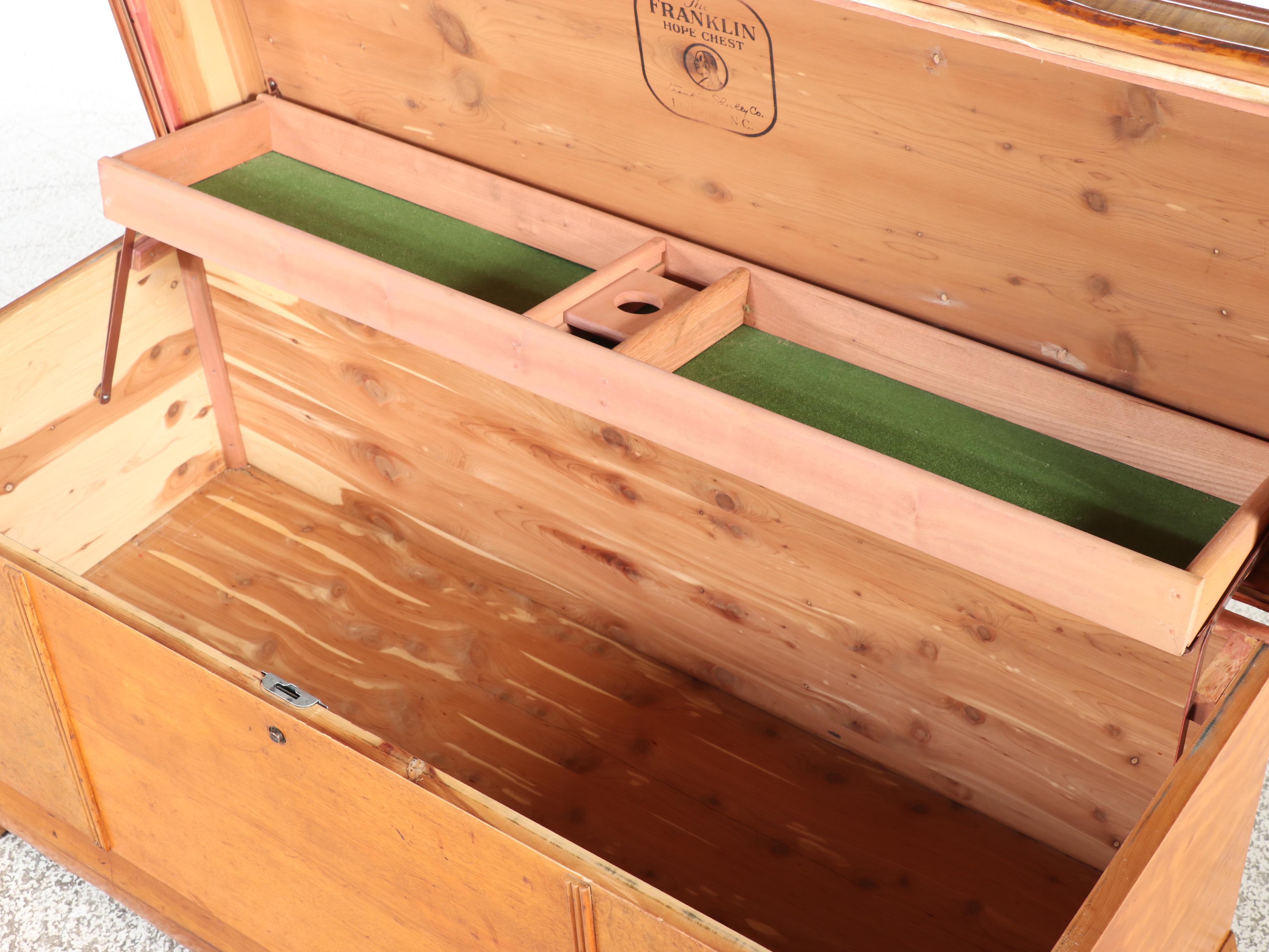 Franklin Shockey Co. Art Deco Style "The Franklin Hope Chest" Cedar-Lined Chest
