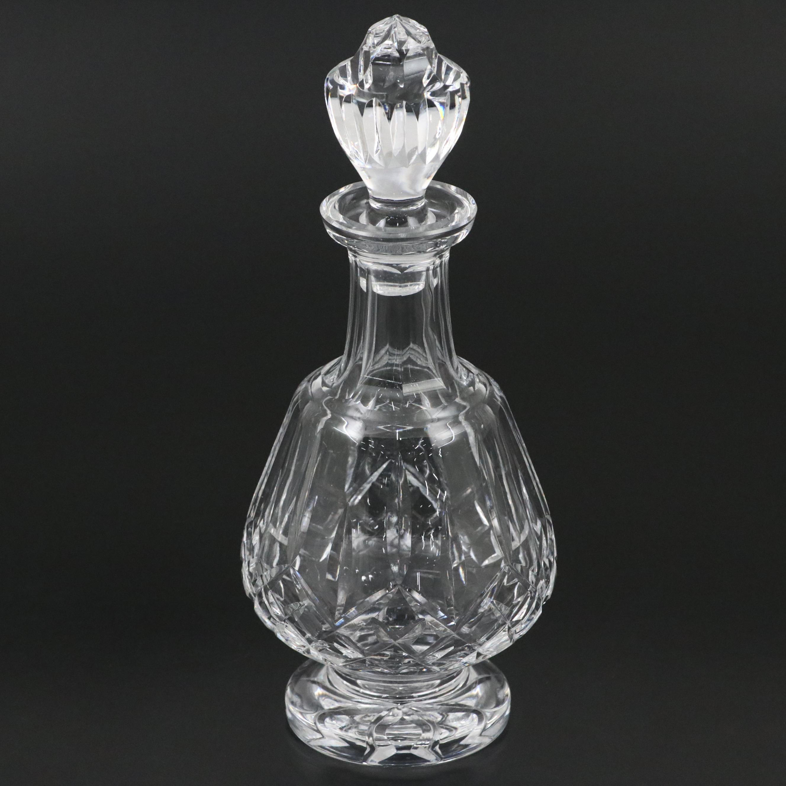 Waterford "Lismore" Crystal Brandy Decanter and Brandy Glasses