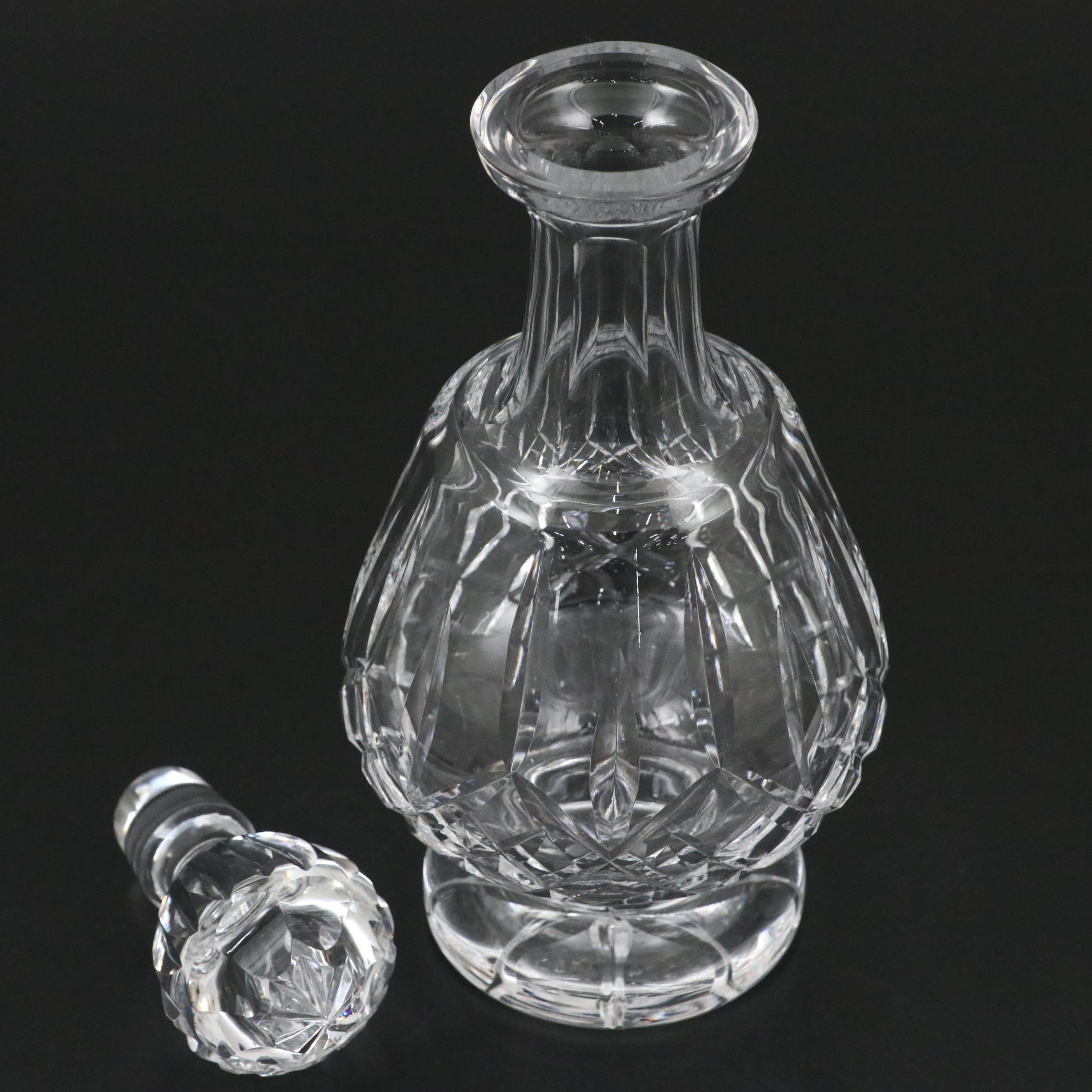 Waterford "Lismore" Crystal Brandy Decanter and Brandy Glasses