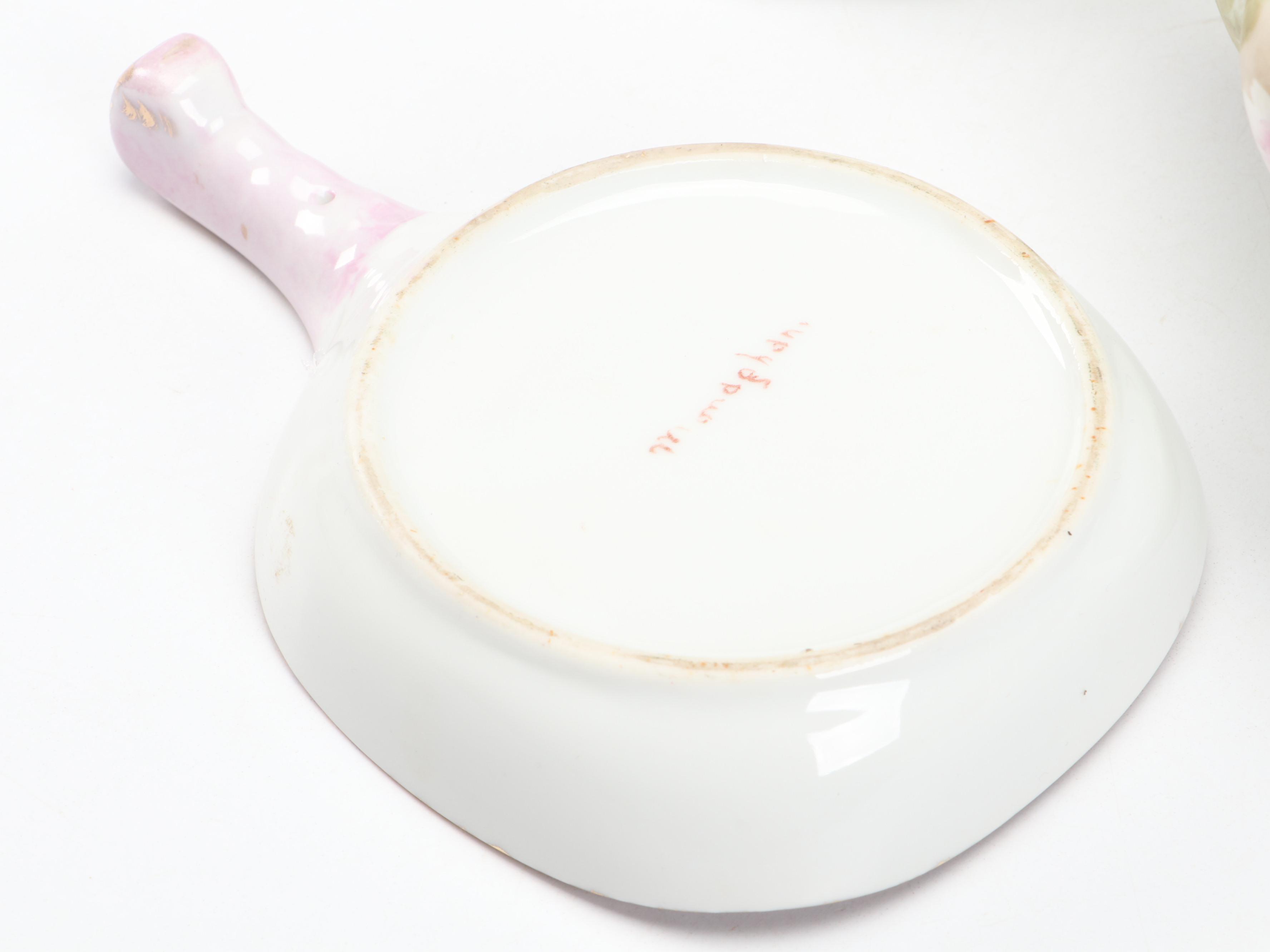 Lefton Porcelain Musical Teapot and Shell Ashtray with More Porcelain Décor