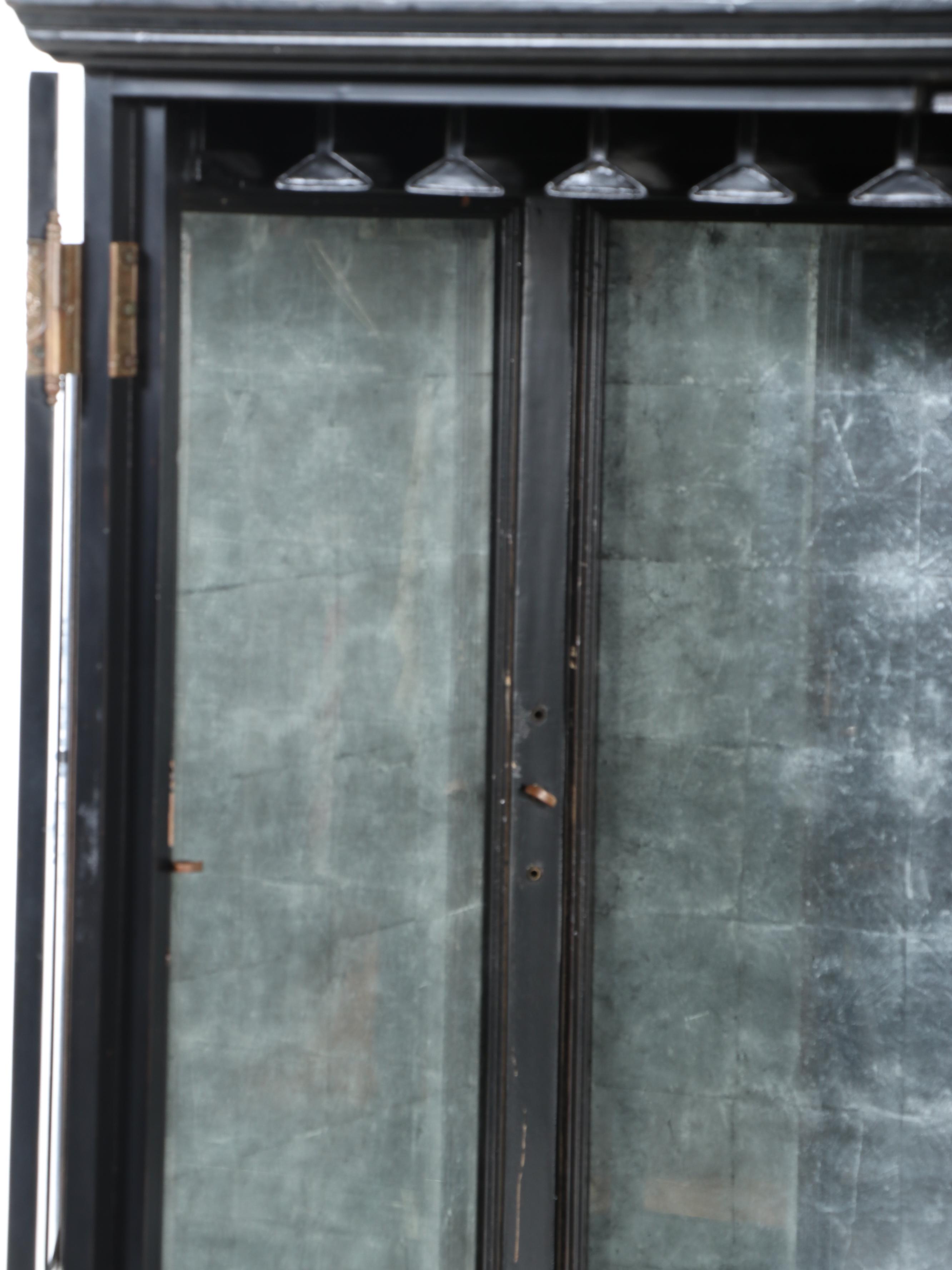 Two-Piece Bar Cabinet with Pull-Out Work Surface