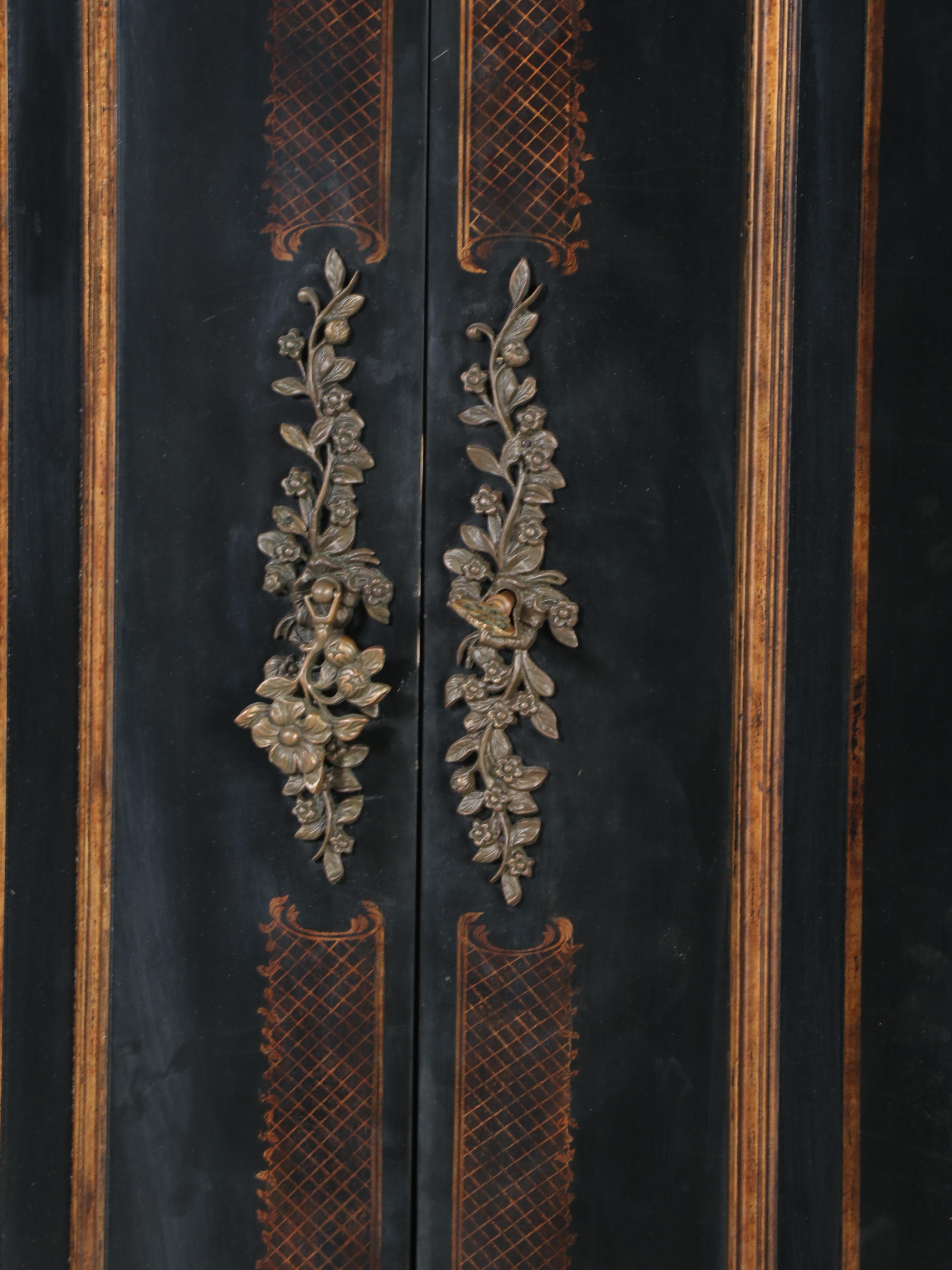 Two-Piece Bar Cabinet with Pull-Out Work Surface