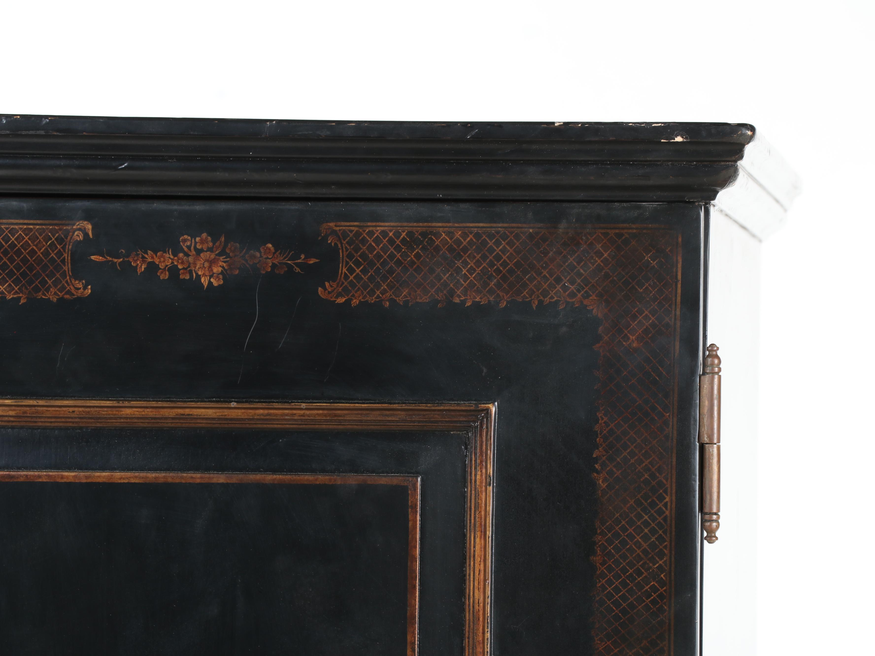 Two-Piece Bar Cabinet with Pull-Out Work Surface