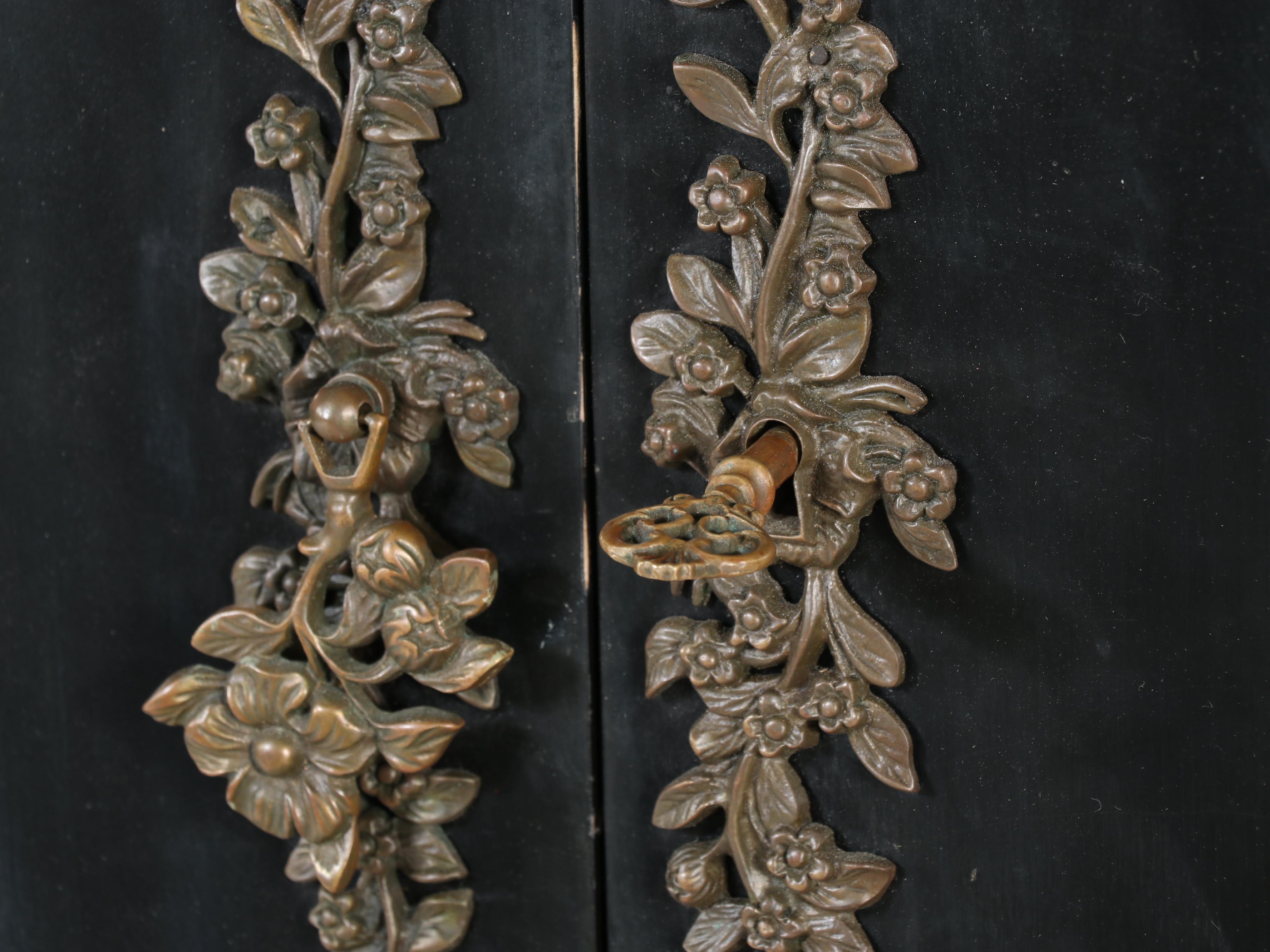 Two-Piece Bar Cabinet with Pull-Out Work Surface