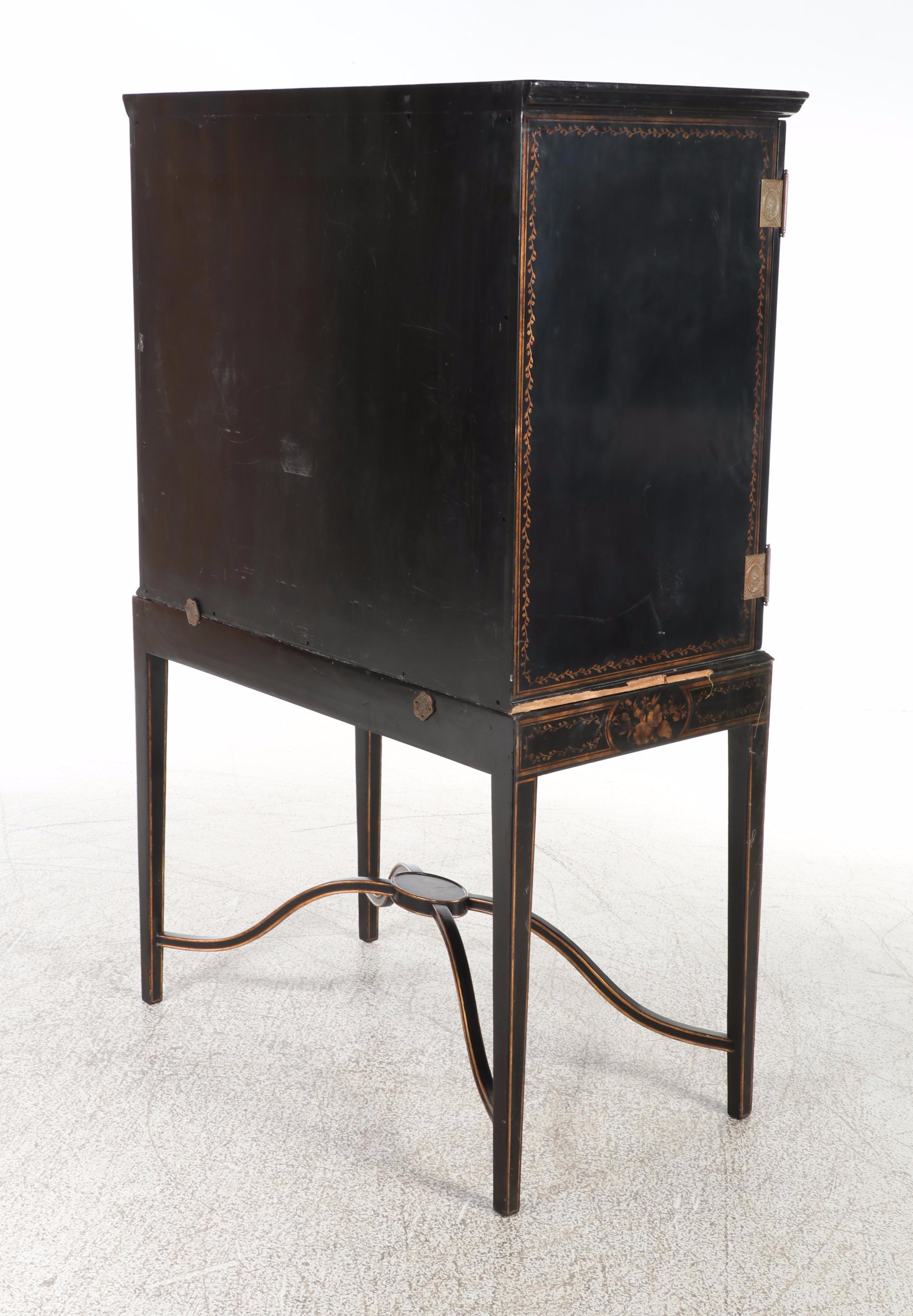 Two-Piece Bar Cabinet with Pull-Out Work Surface