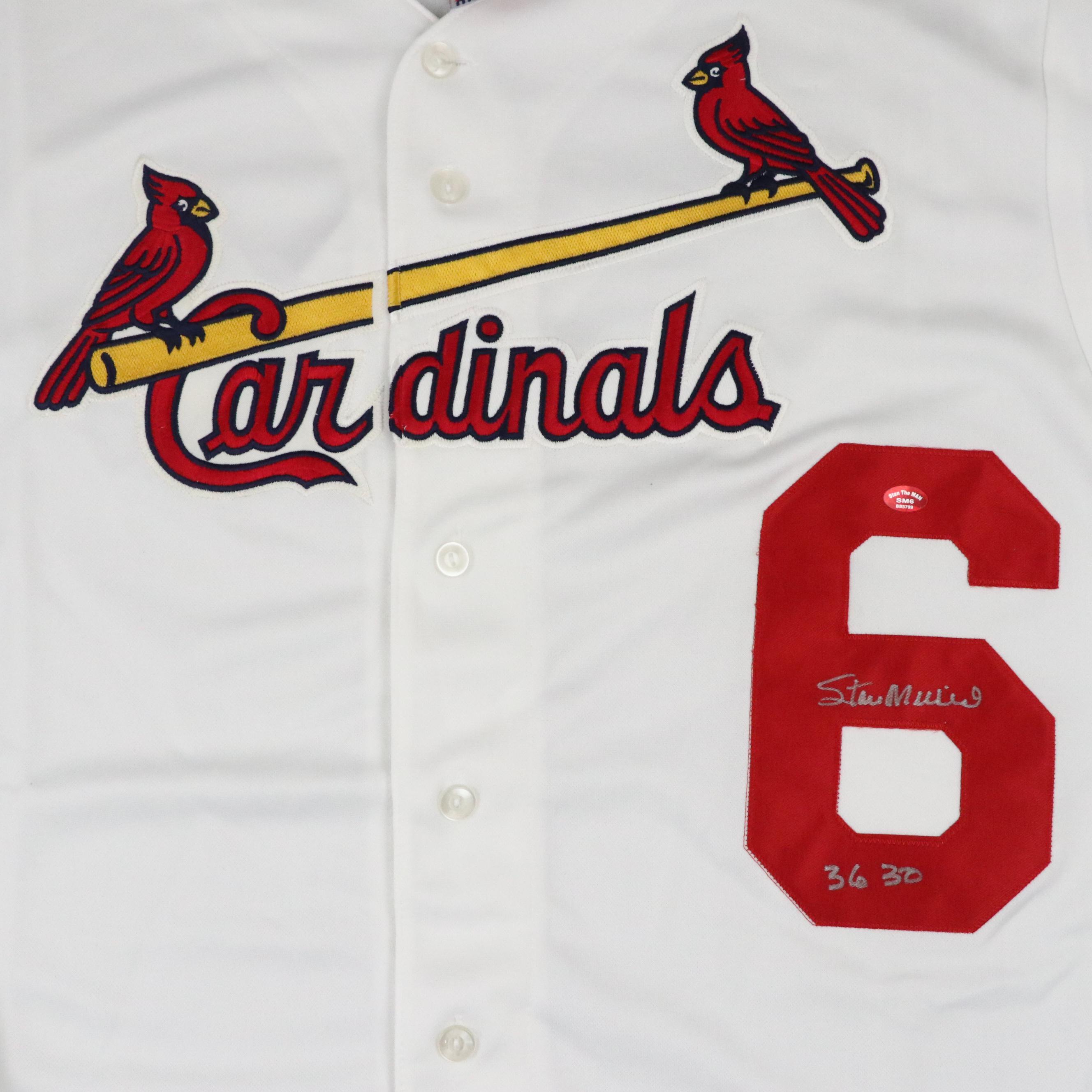 Stan Musial Signed St. Louis Cardinals Majestic Baseball Jersey