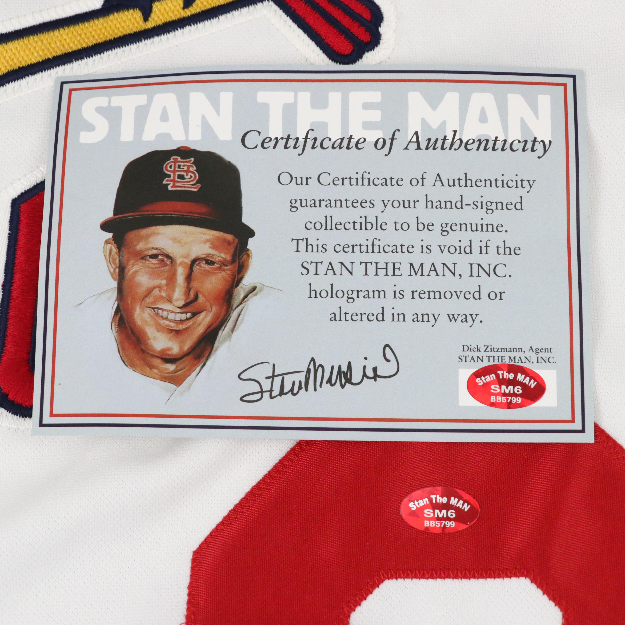 Stan Musial Signed St. Louis Cardinals Majestic Baseball Jersey