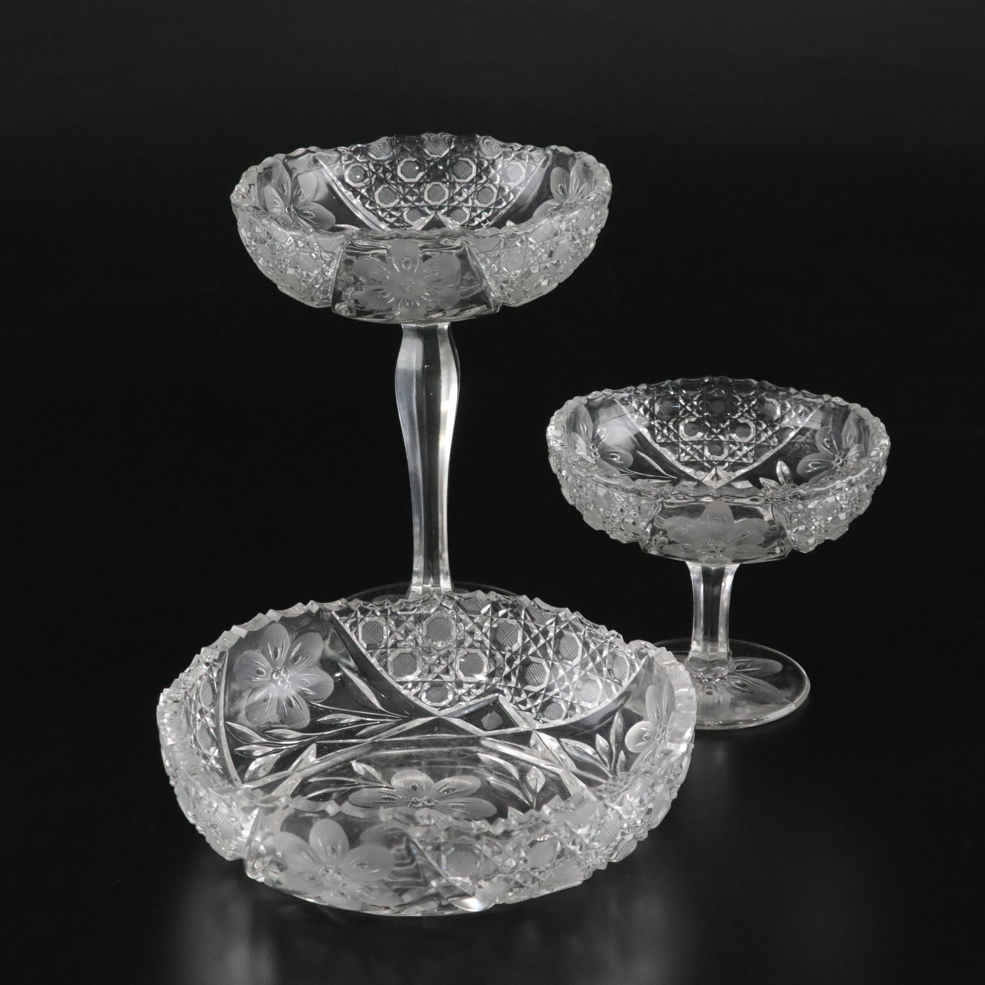 McKee Glass "Innovation" Sherbet Glasses & Bowl