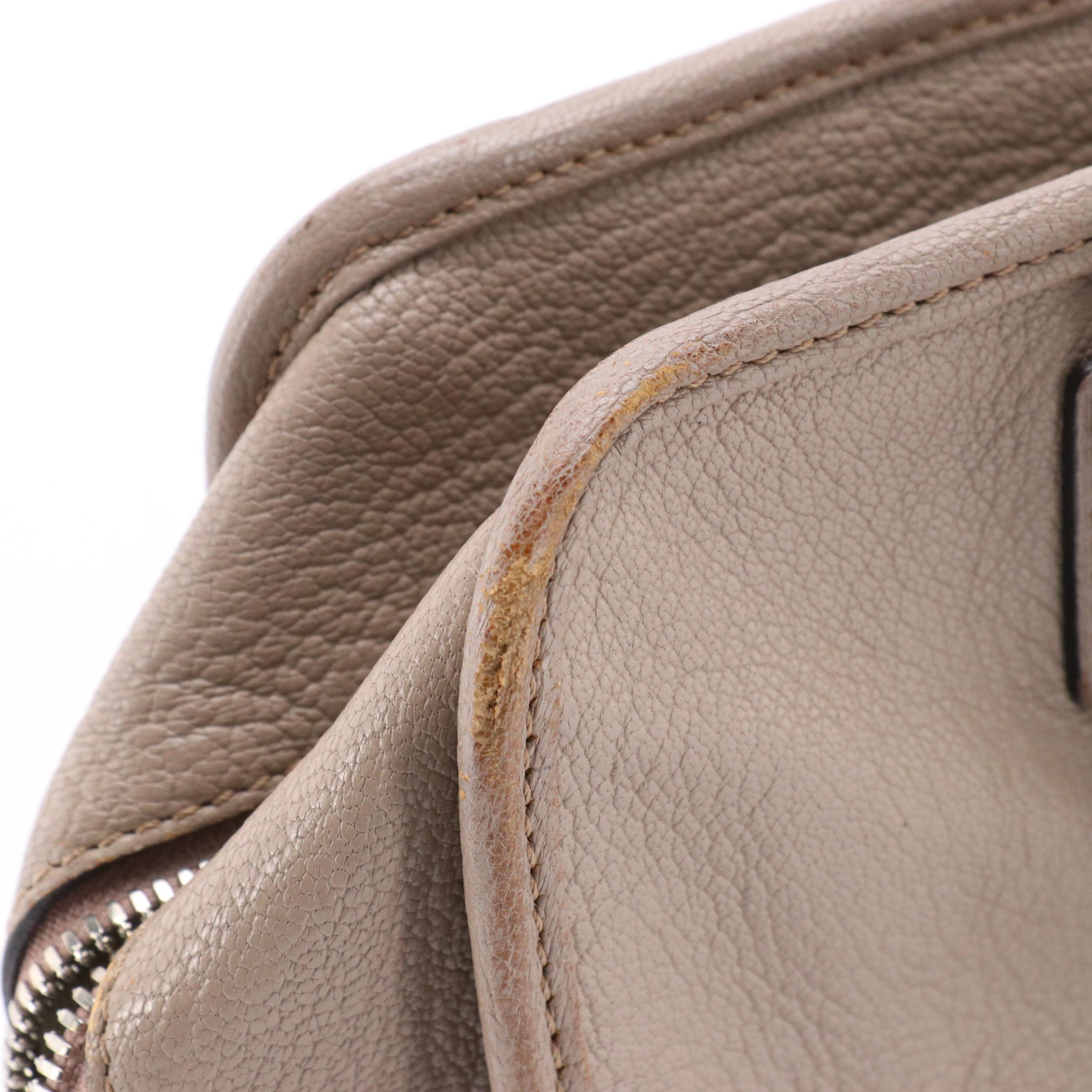 Loewe Amazona Anagram Taupe Leather Top Handle Bag