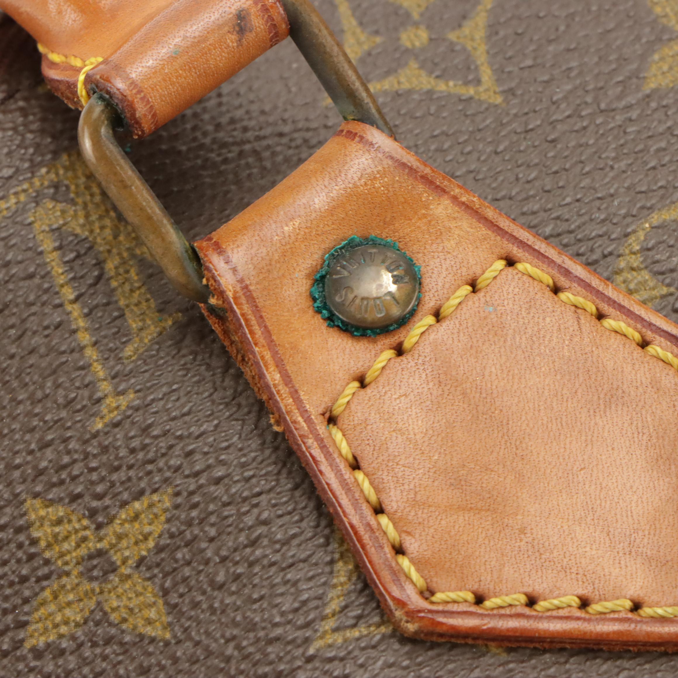 Louis Vuitton Sac Triangle in Monogram Canvas and Vachetta Leather, 1970s