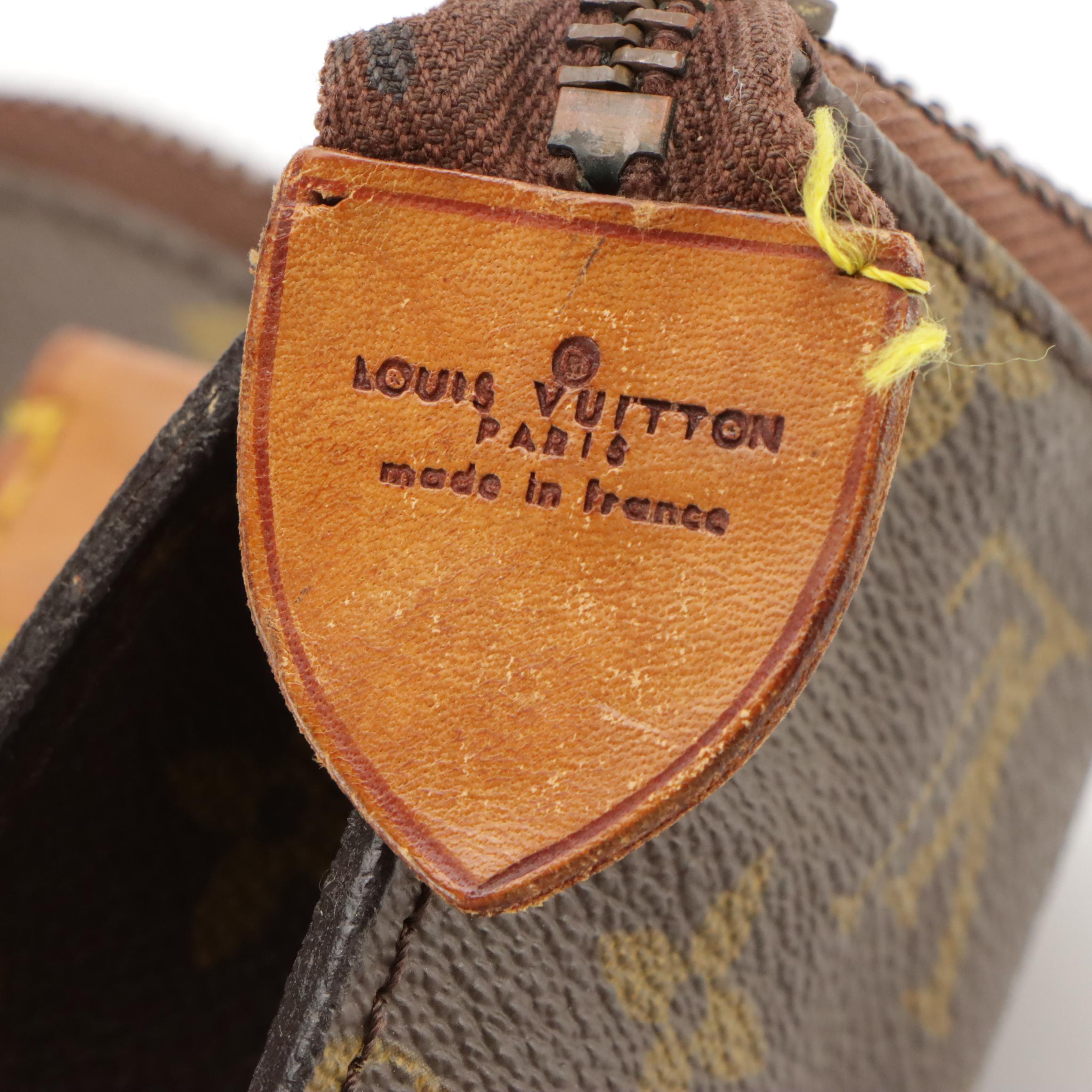 Louis Vuitton Sac Triangle in Monogram Canvas and Vachetta Leather, 1970s