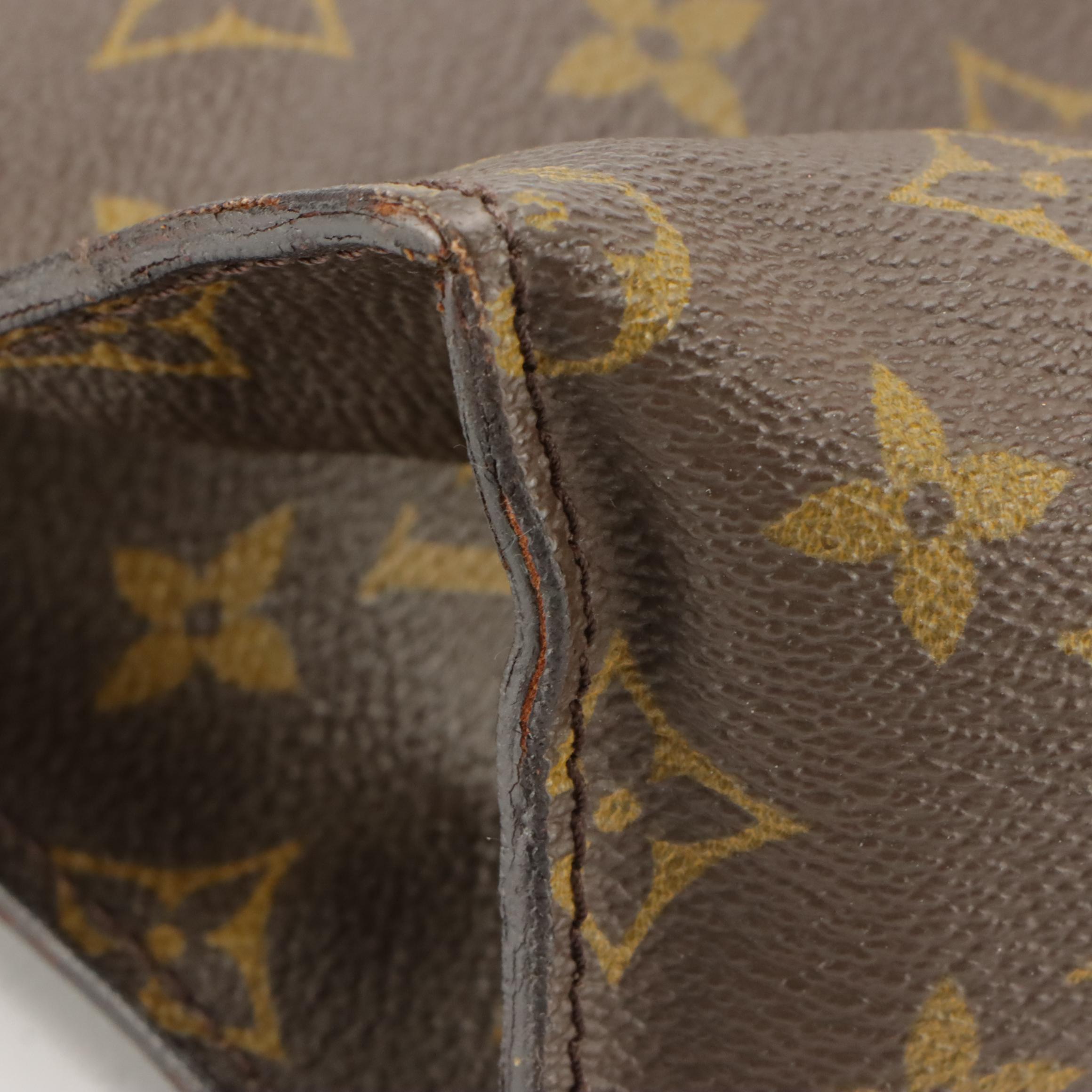 Louis Vuitton Sac Triangle in Monogram Canvas and Vachetta Leather, 1970s