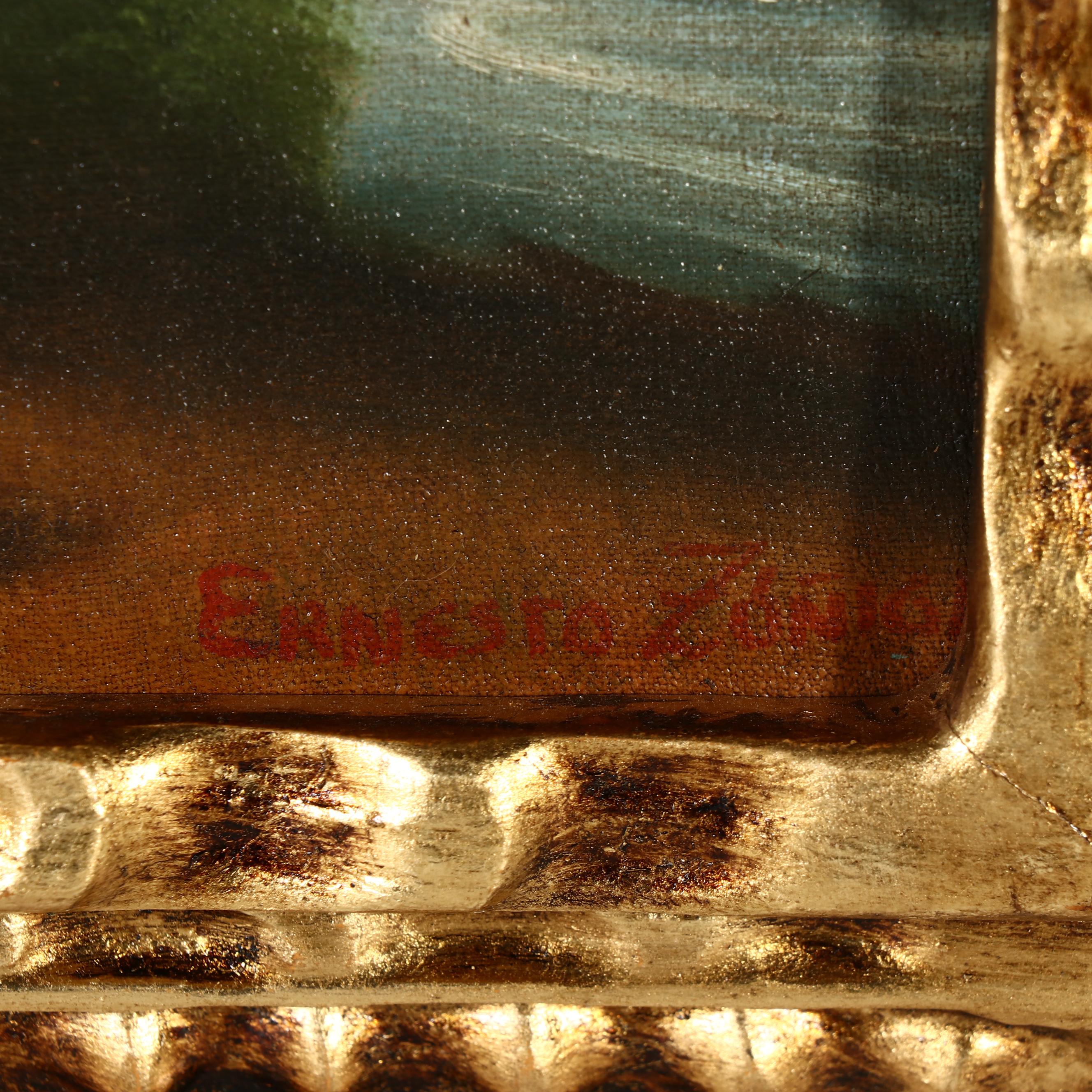 Ernesto Zuñiga Oil Painting "Arcangel San Rafael"