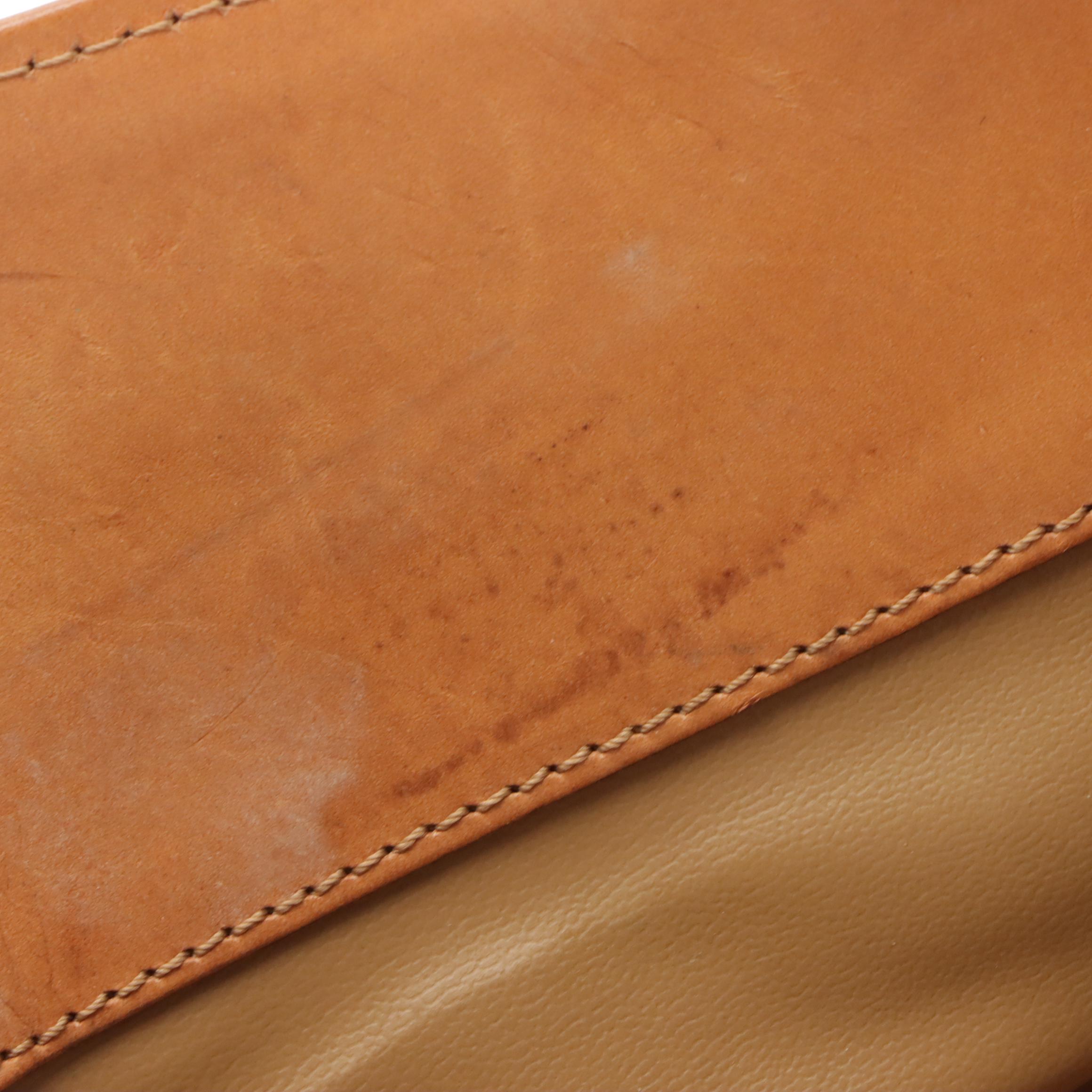 Celine Foldover Clutch in Macadam Canvas with Leather Trim