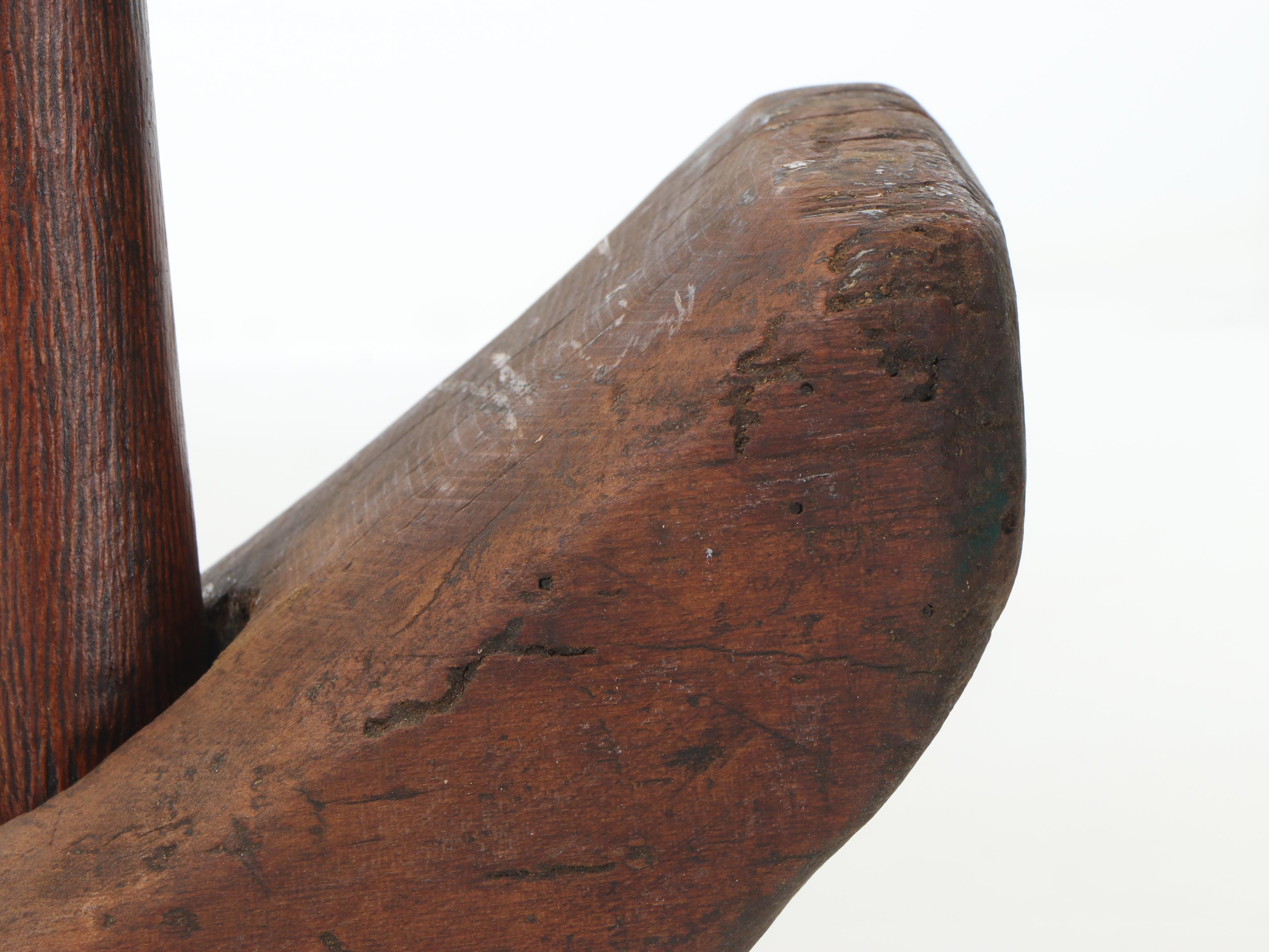 Primitive Wooden Double Oxen Yoke, 19th Century