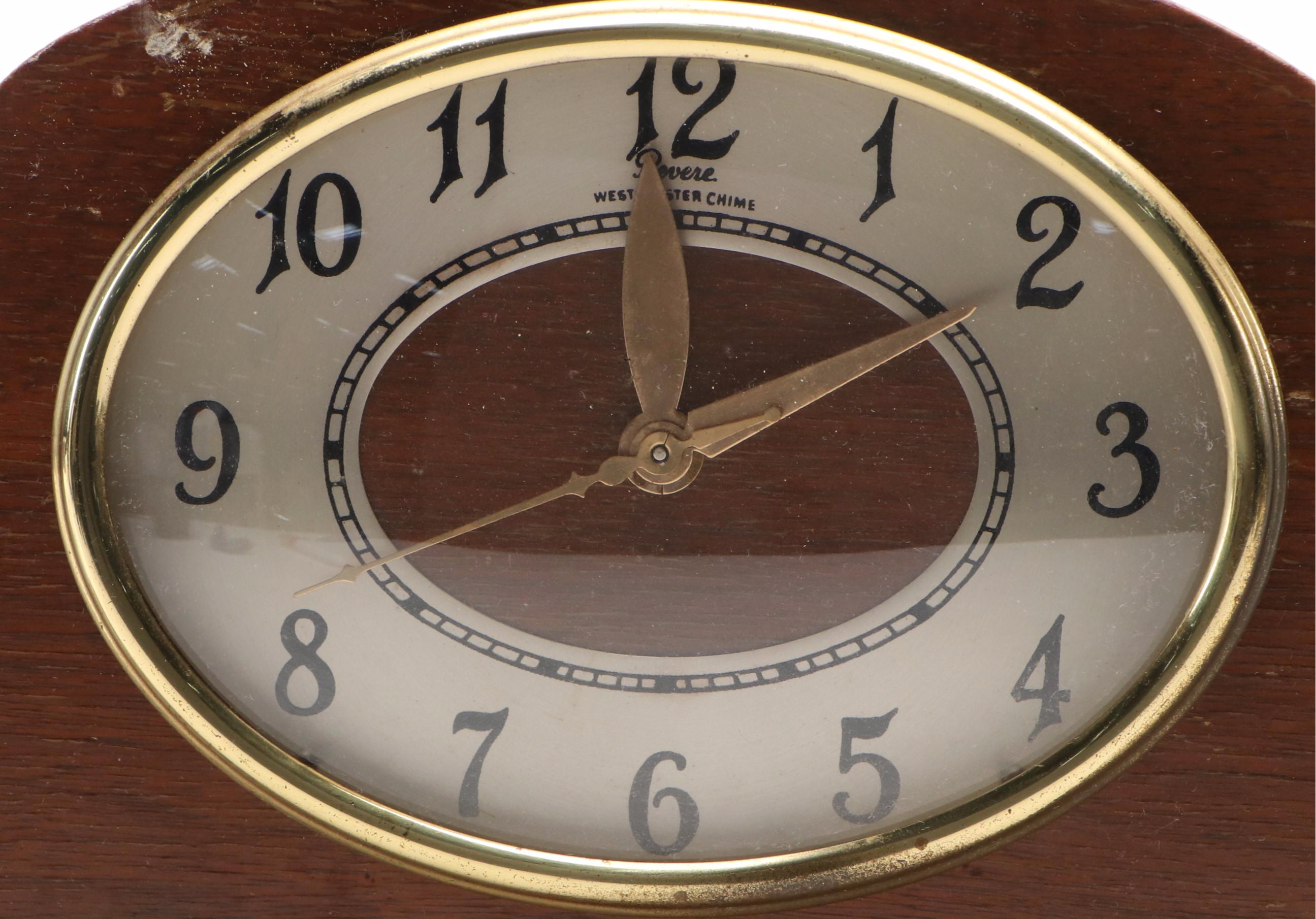 Revere Westminster Chime Wooden Electric Mantel Clock, Mid-20th Century