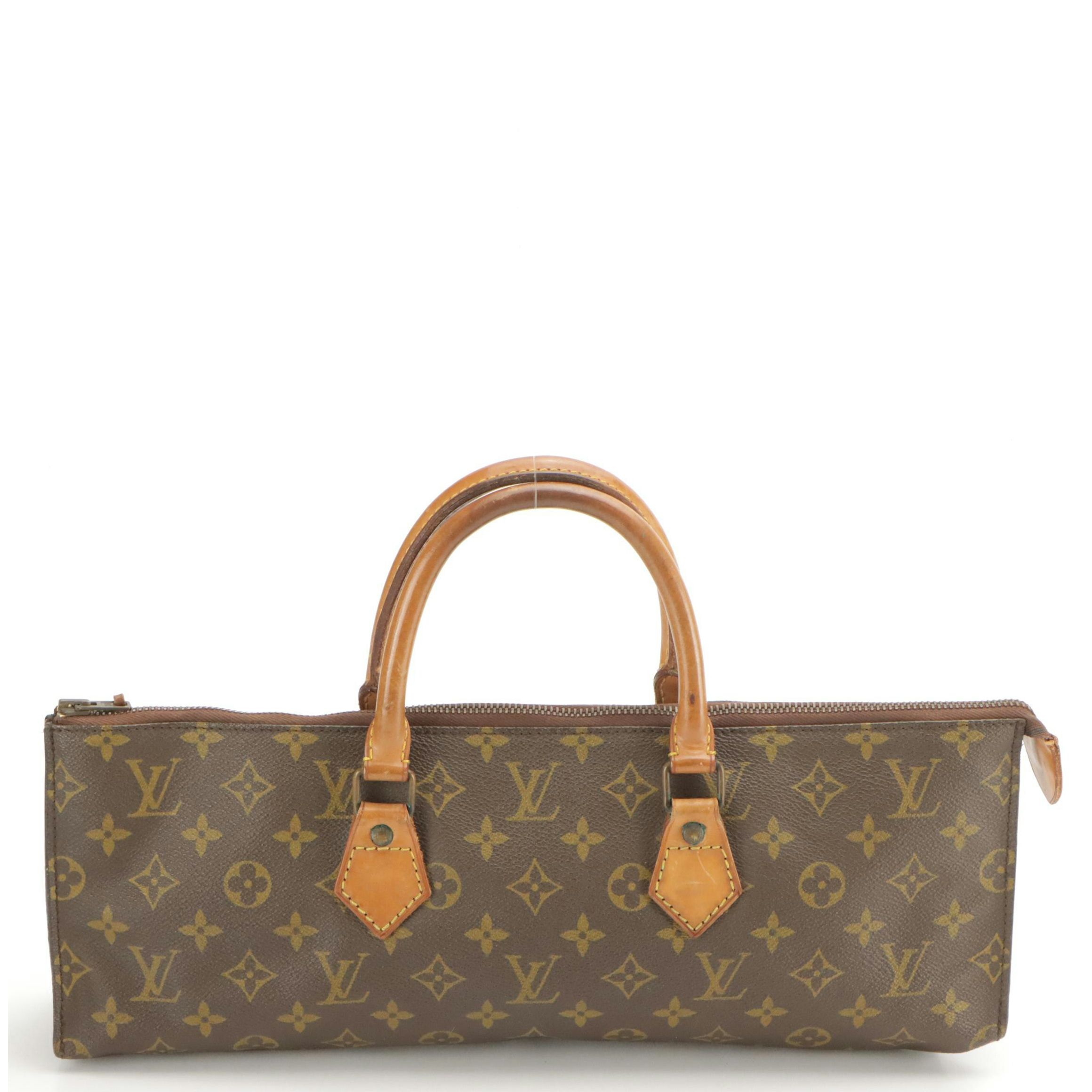 Louis Vuitton Sac Triangle in Monogram Canvas and Vachetta Leather, 1970s
