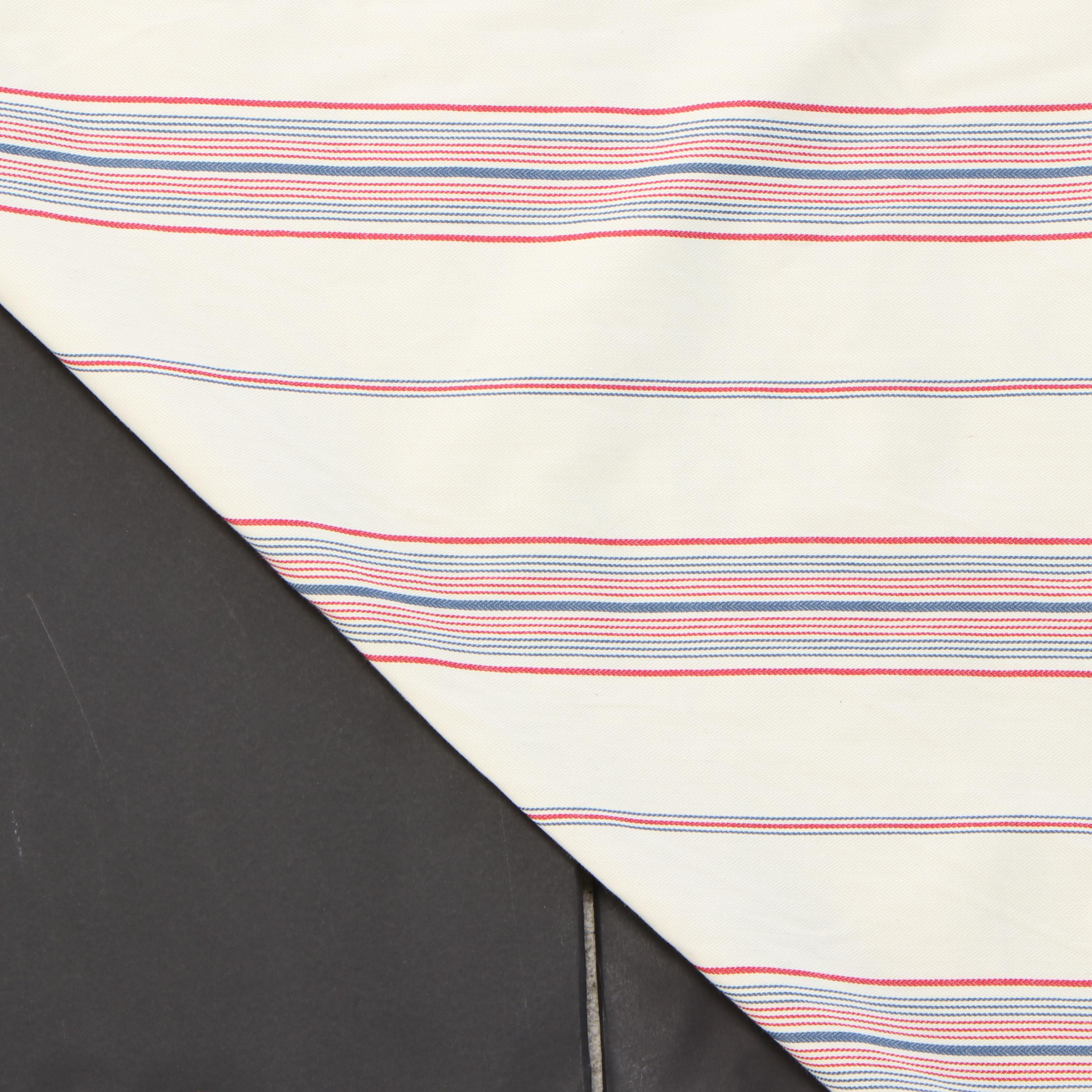 Partial Bolt of Striped Upholstery Fabric