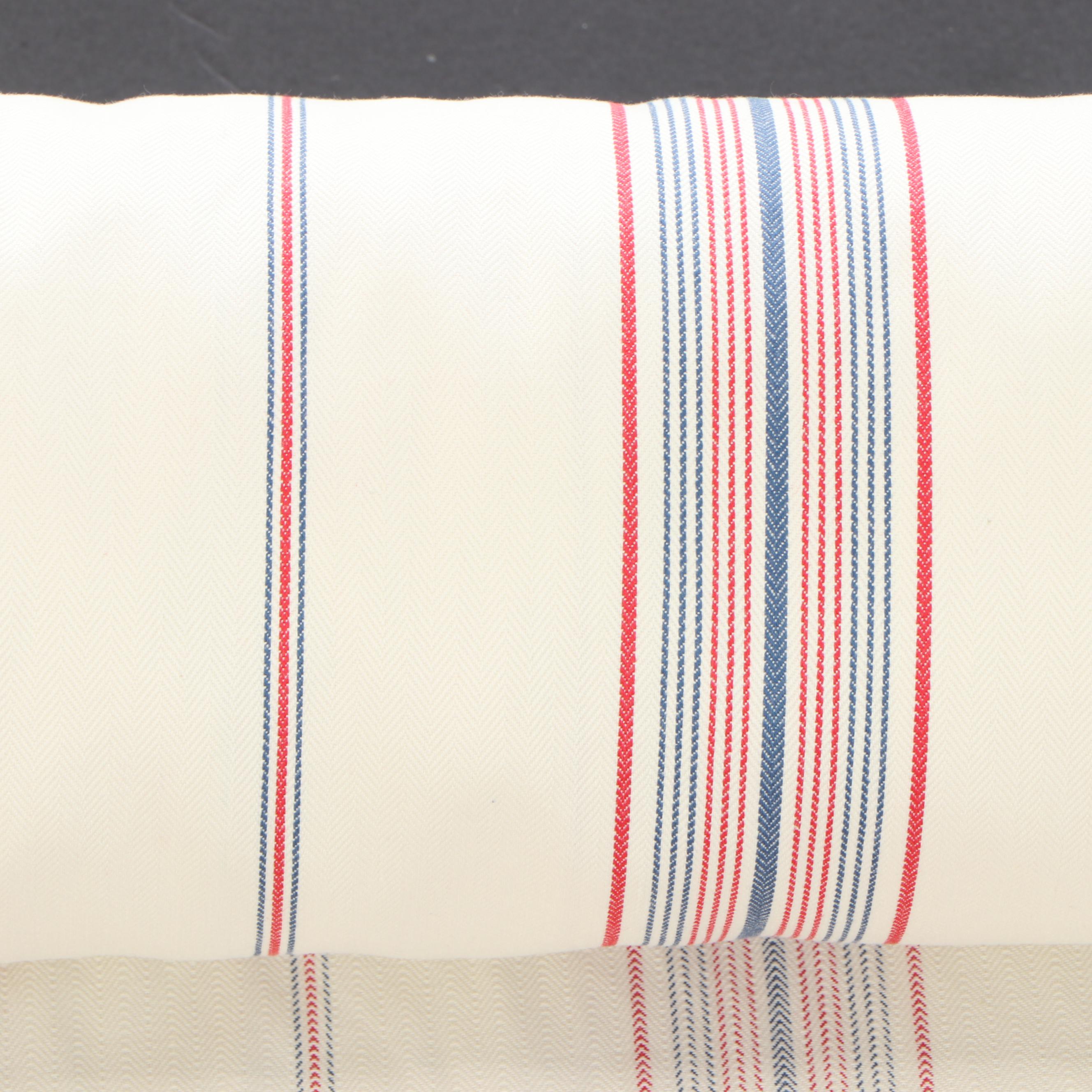 Partial Bolt of Striped Upholstery Fabric