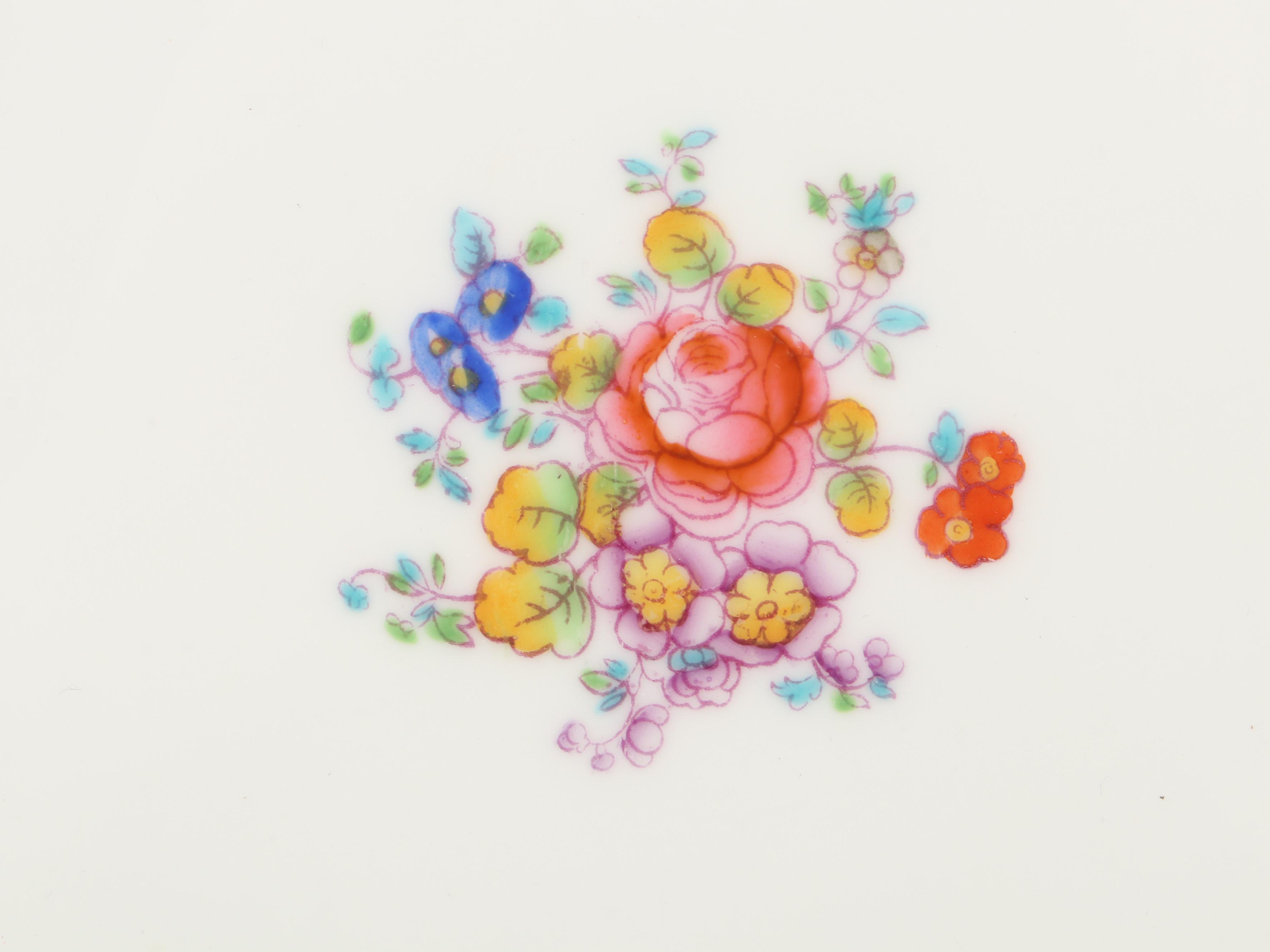 Minton "Minton Rose" Porcelain Dinner Plates with Other Porcelain Plates