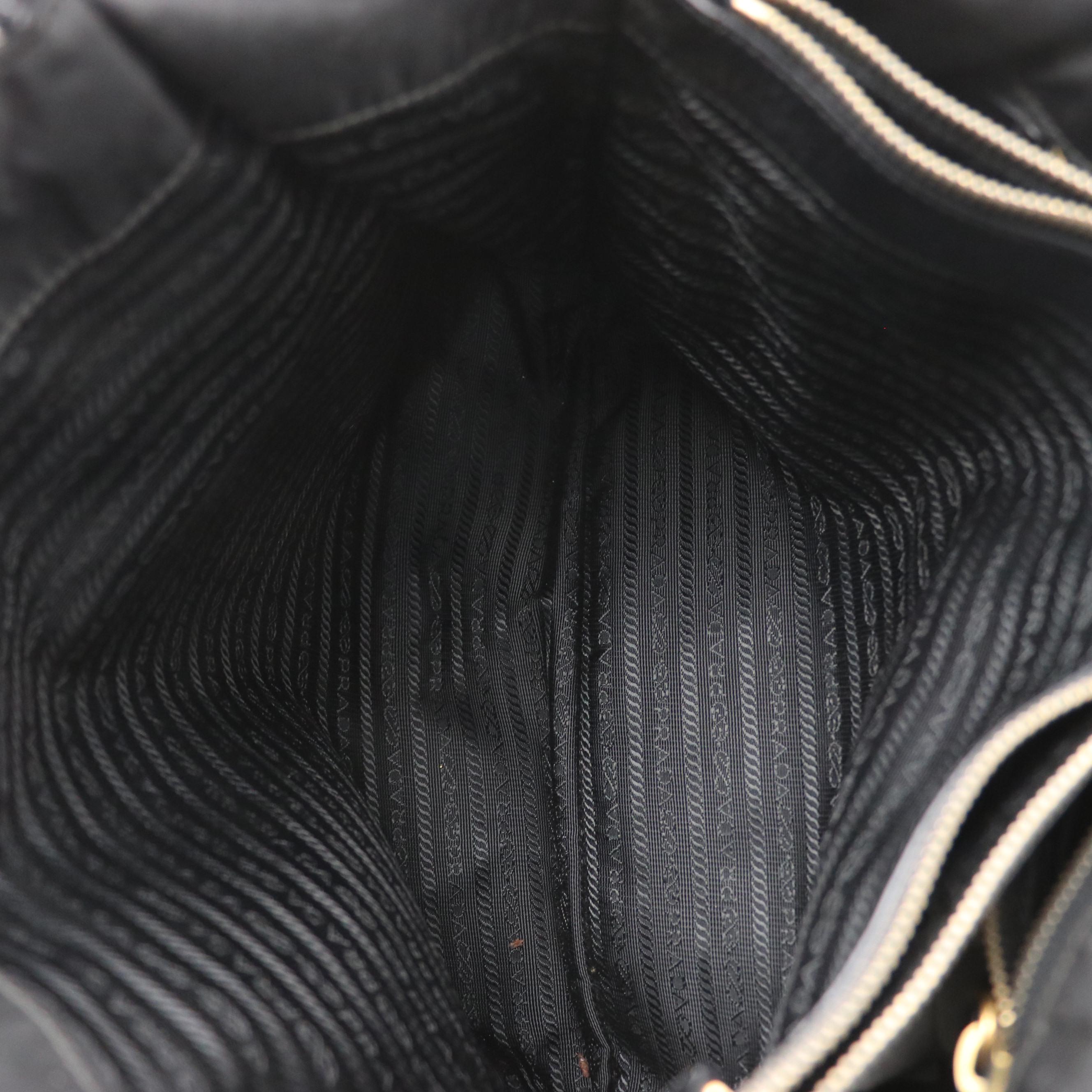 Prada Black Tessuto Nylon Shoulder Tote Bag