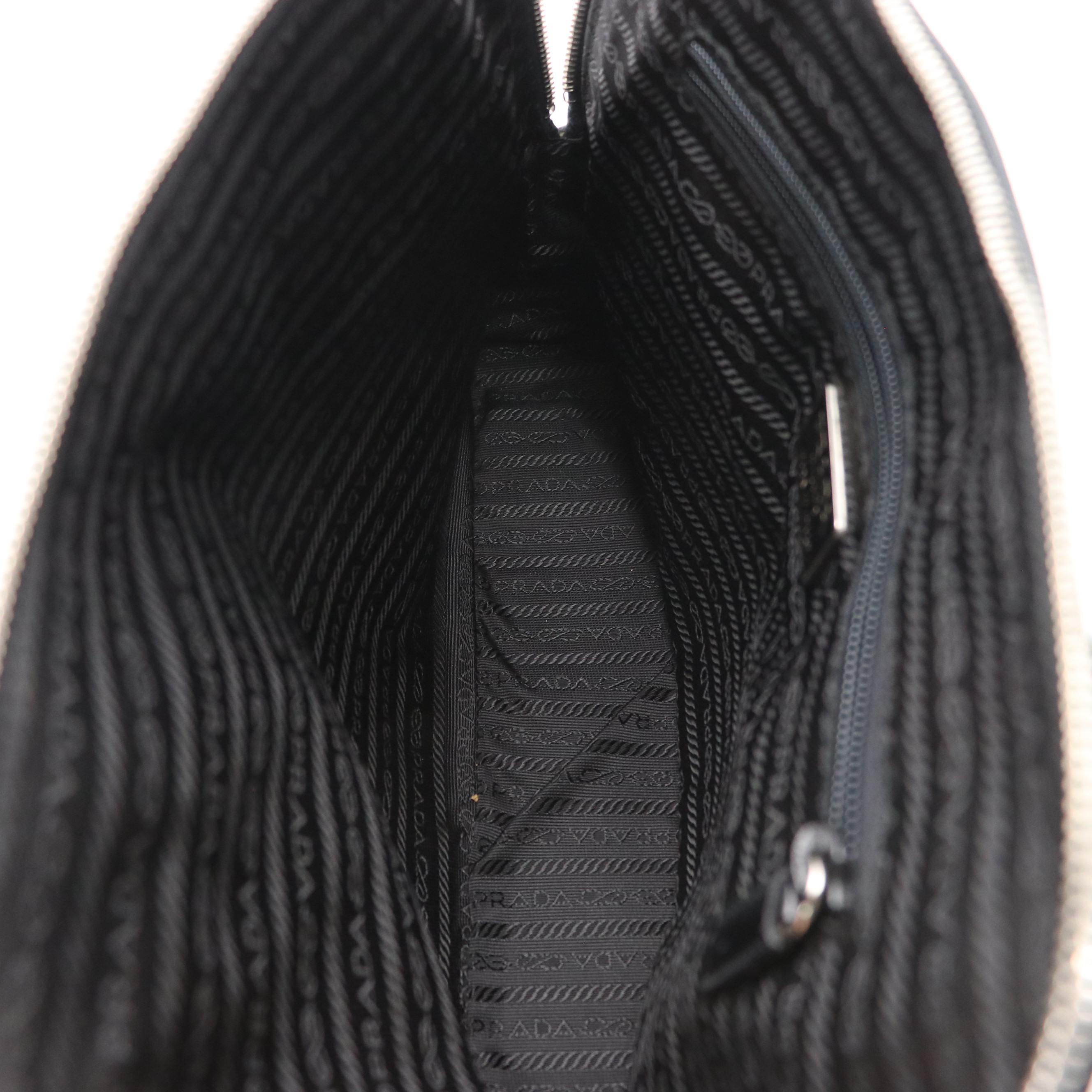 Prada Framed Shoulder Bag in Black Patent Leather