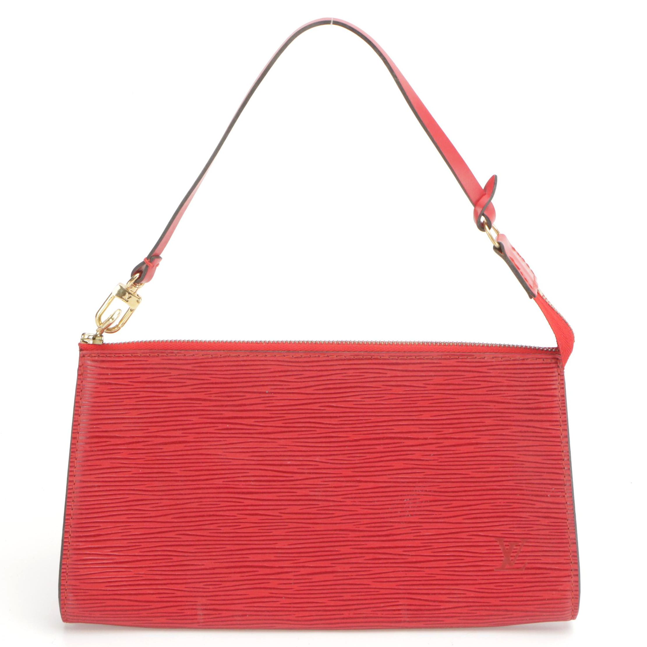 Louis Vuitton Pochette Accessoires in Castilian Red Epi/Smooth Leather