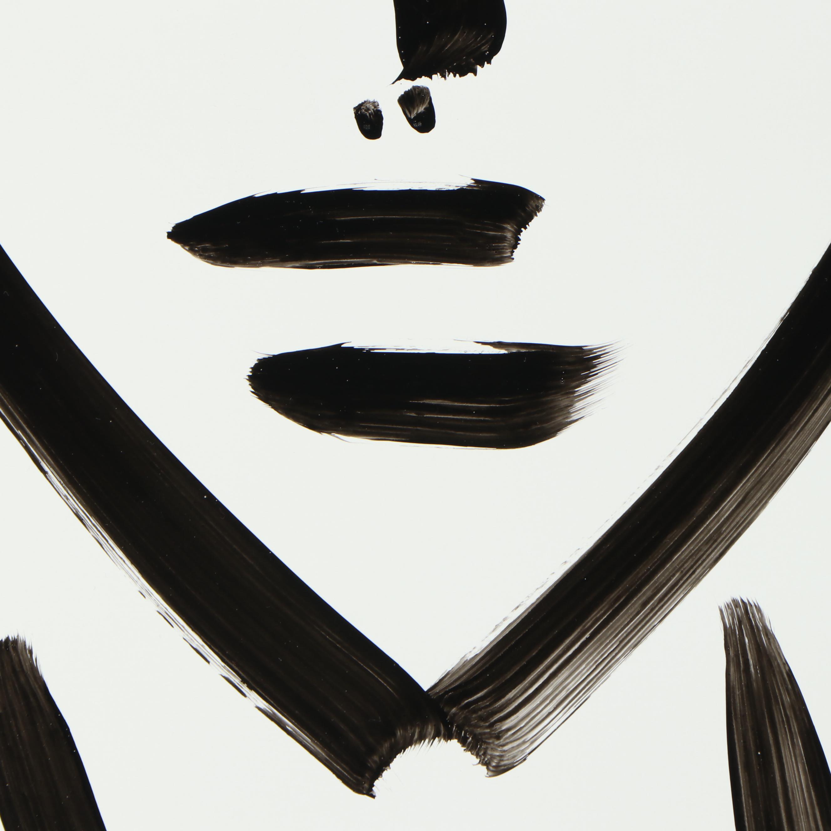 Peter Keil Abstract Acrylic Portrait Painting, Late 20th Century