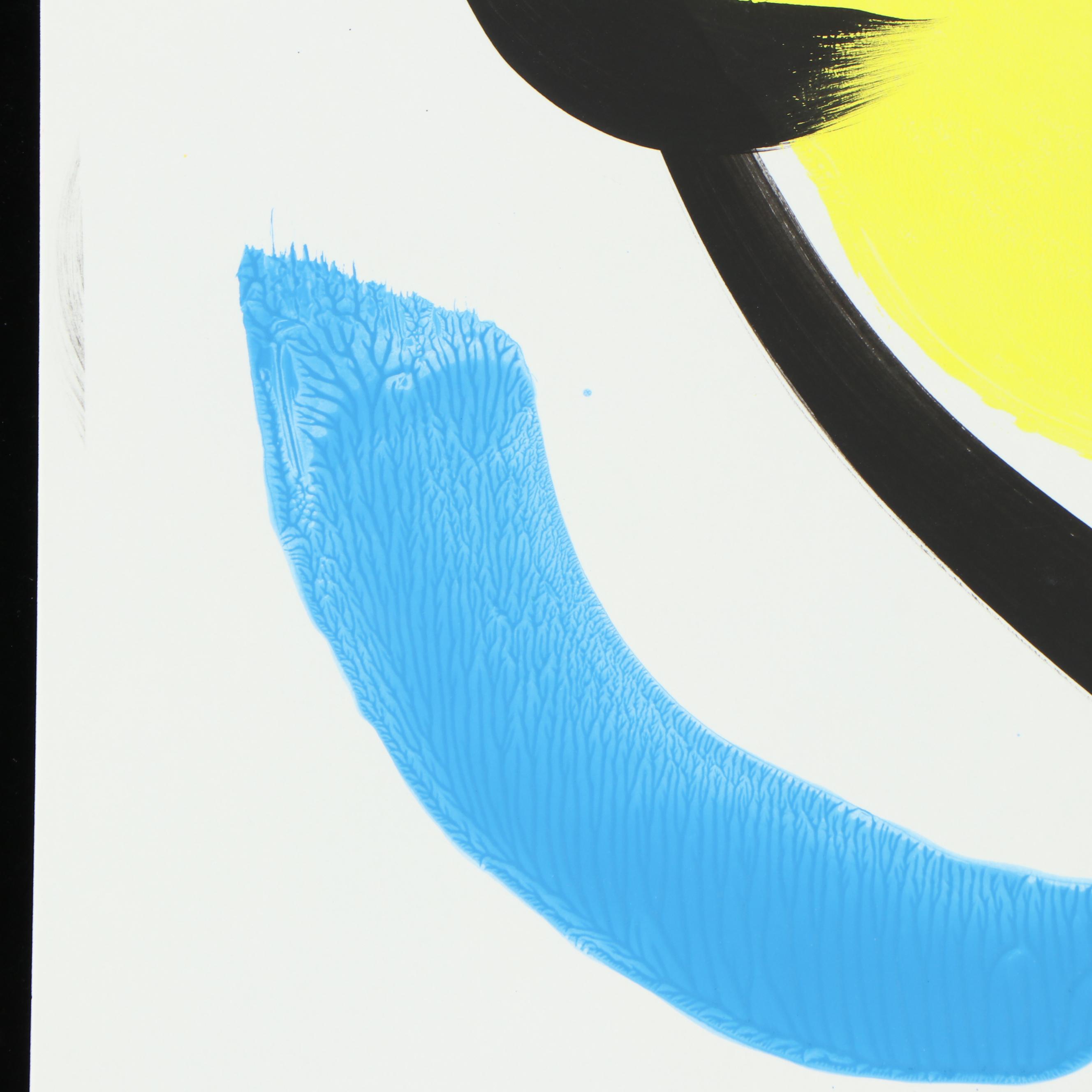 Peter Keil Abstract Acrylic Portrait Painting, Late 20th Century