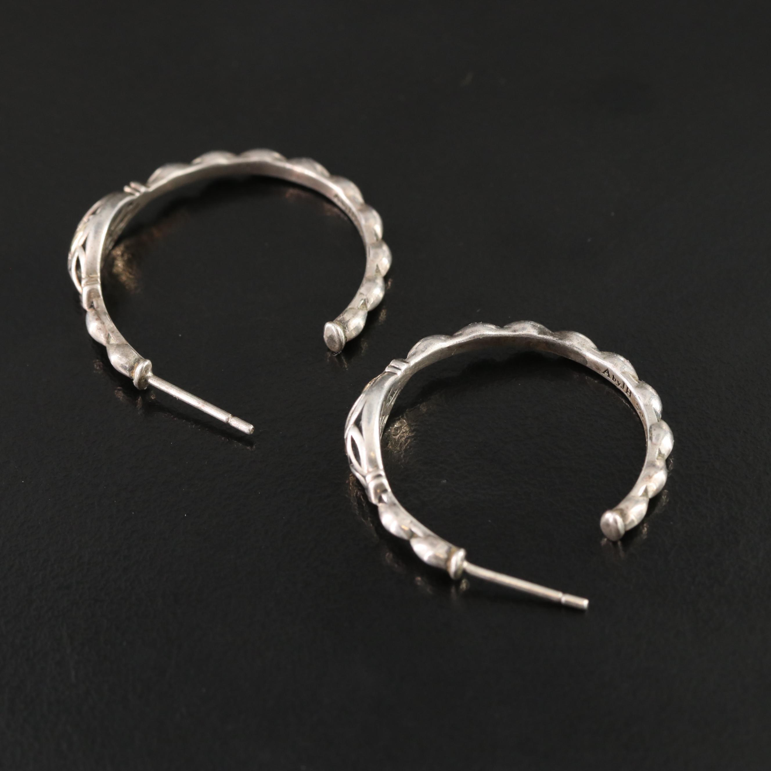 Angela by John Hardy Sterling Hoop Earrings with 14K Accents